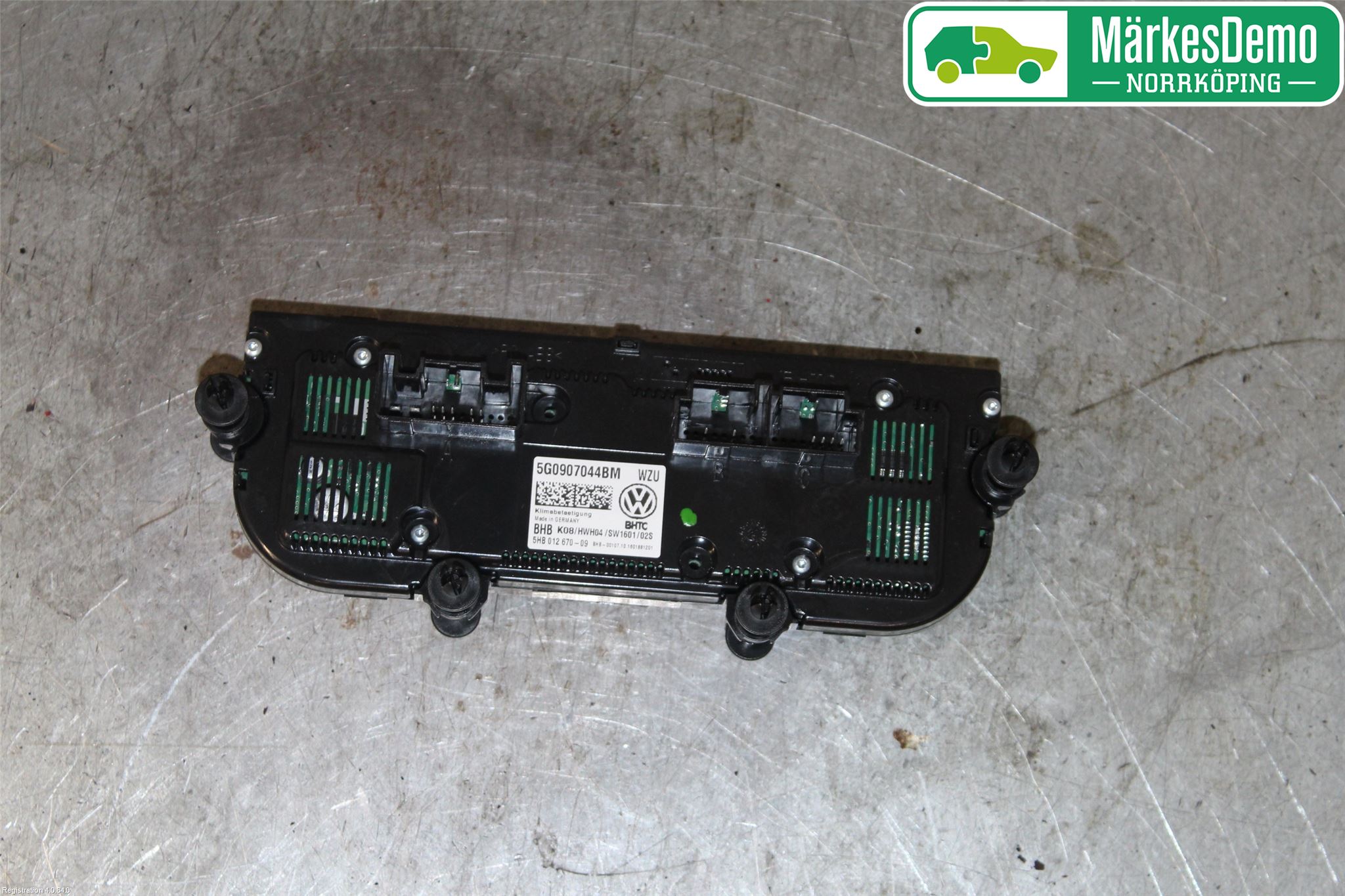 Volkswagen VW GOLF / E-GOLF VII 13-20 Varmeapparat Panel(Regulering)