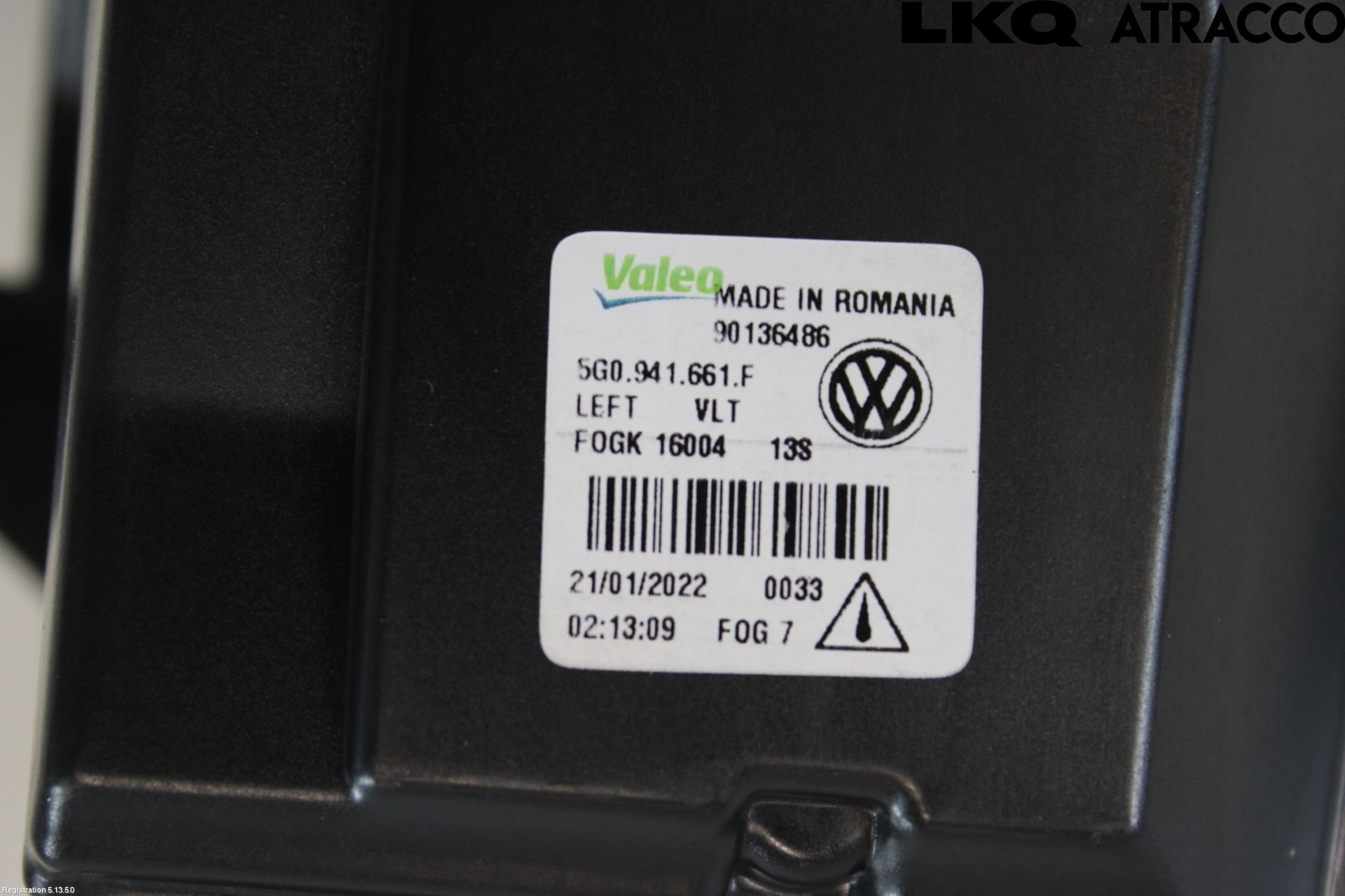 Volkswagen VW GOLF / E-GOLF VII 13-20 Frontlykt-Kurve-Tåkelys