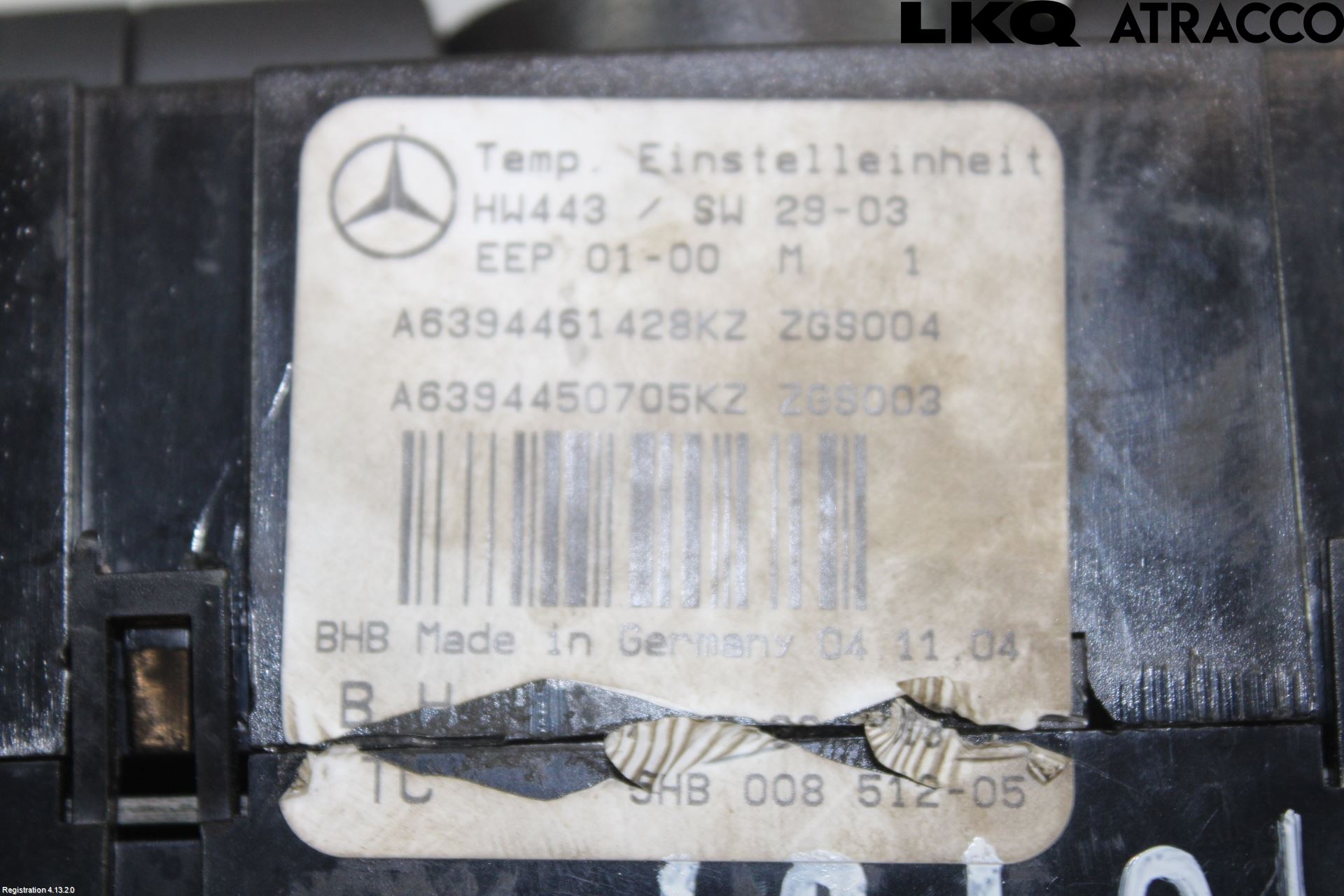 Mercedes-Benz MB VITO/VIANO (W639) 04-14 Varme Ac Betjening-Display