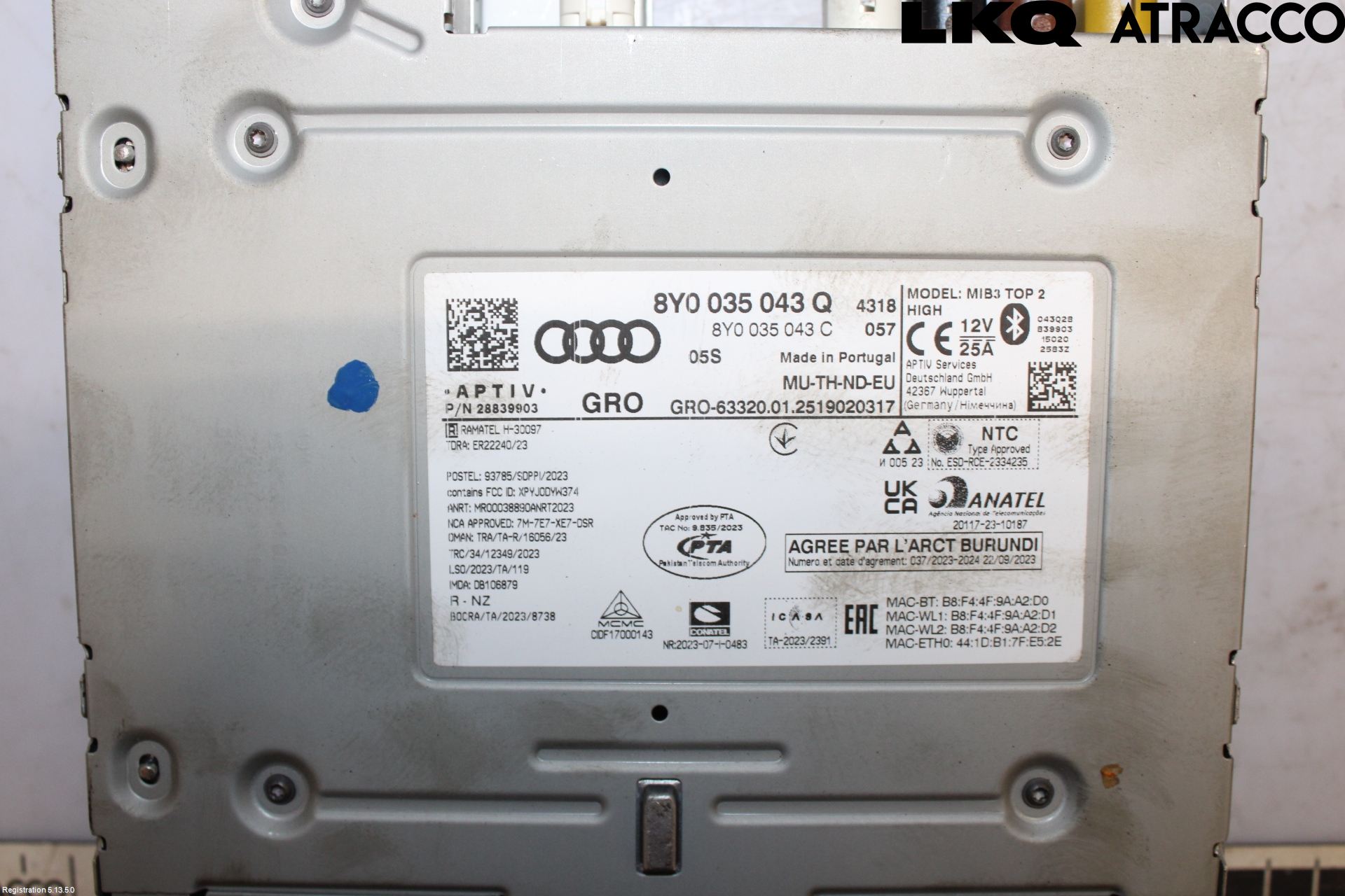 Audi A3/S3 8Y 21- Stereo Radio Med Cd