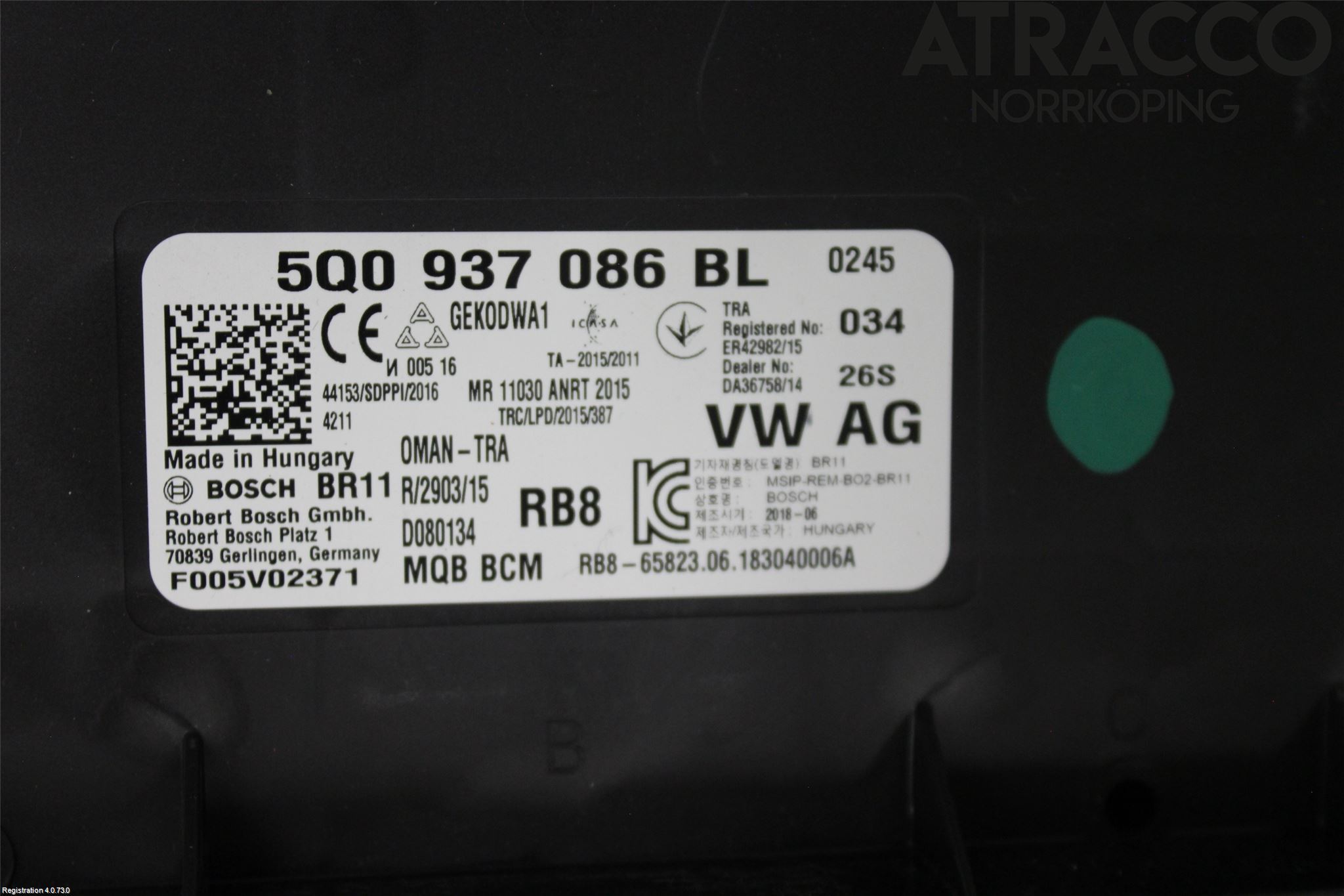 Volkswagen VW GOLF / E-GOLF VII 13-20 Styreenhet Klima