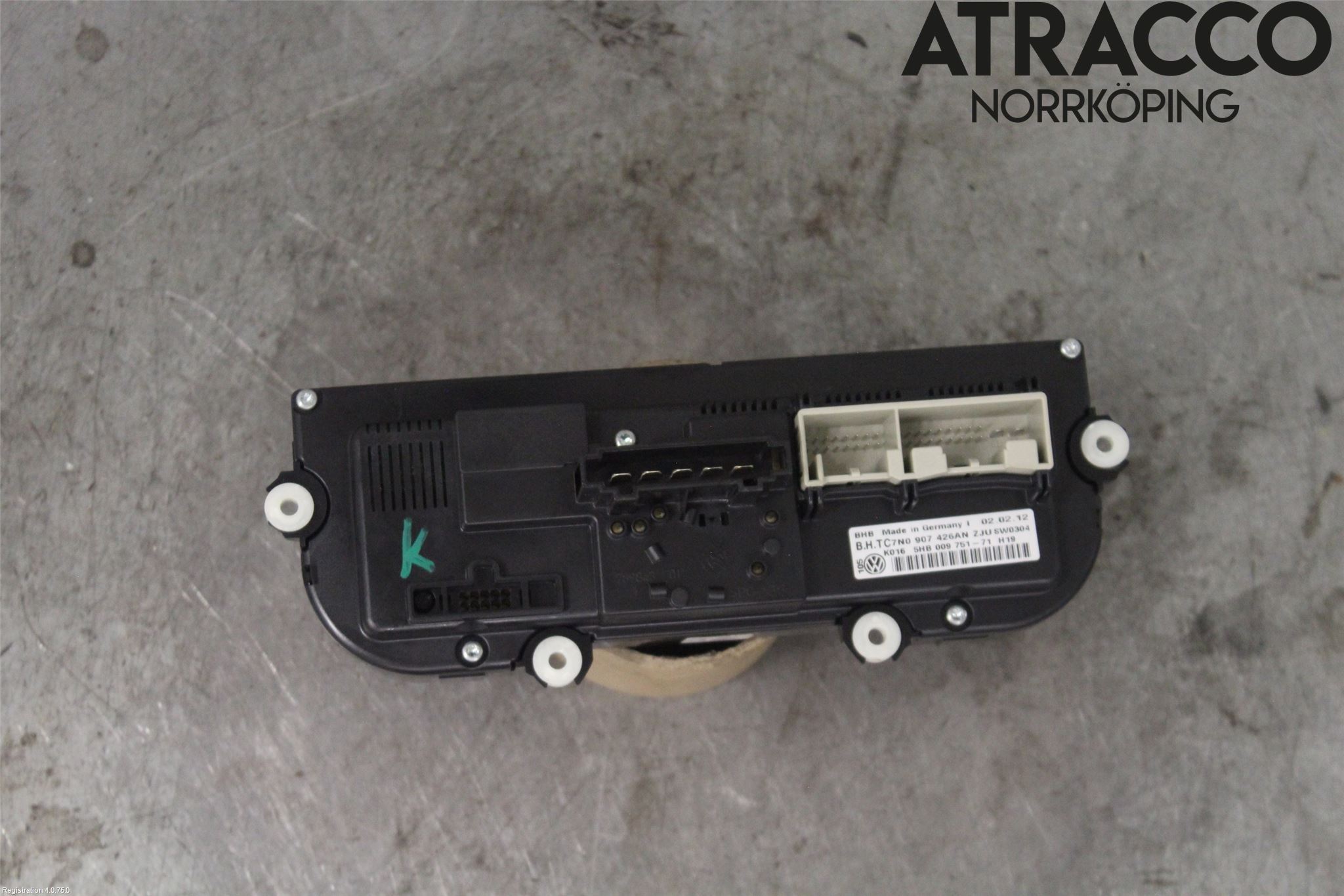 Volkswagen VW GOLF VI 09-13 Varme Ac Betjening-Display
