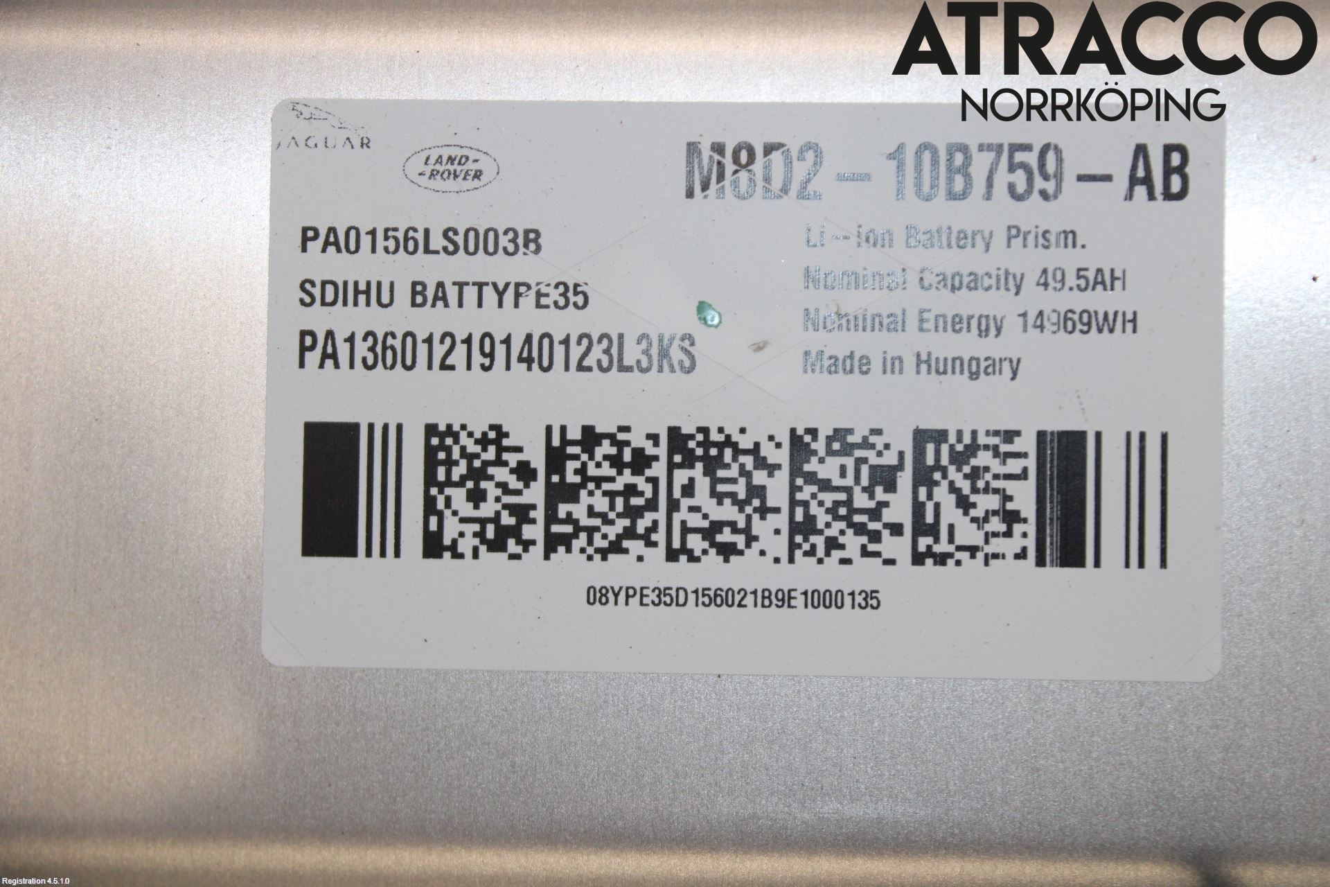 Landrover LAND ROVER DISCOVERY 5 16->> Hybrid Batteri