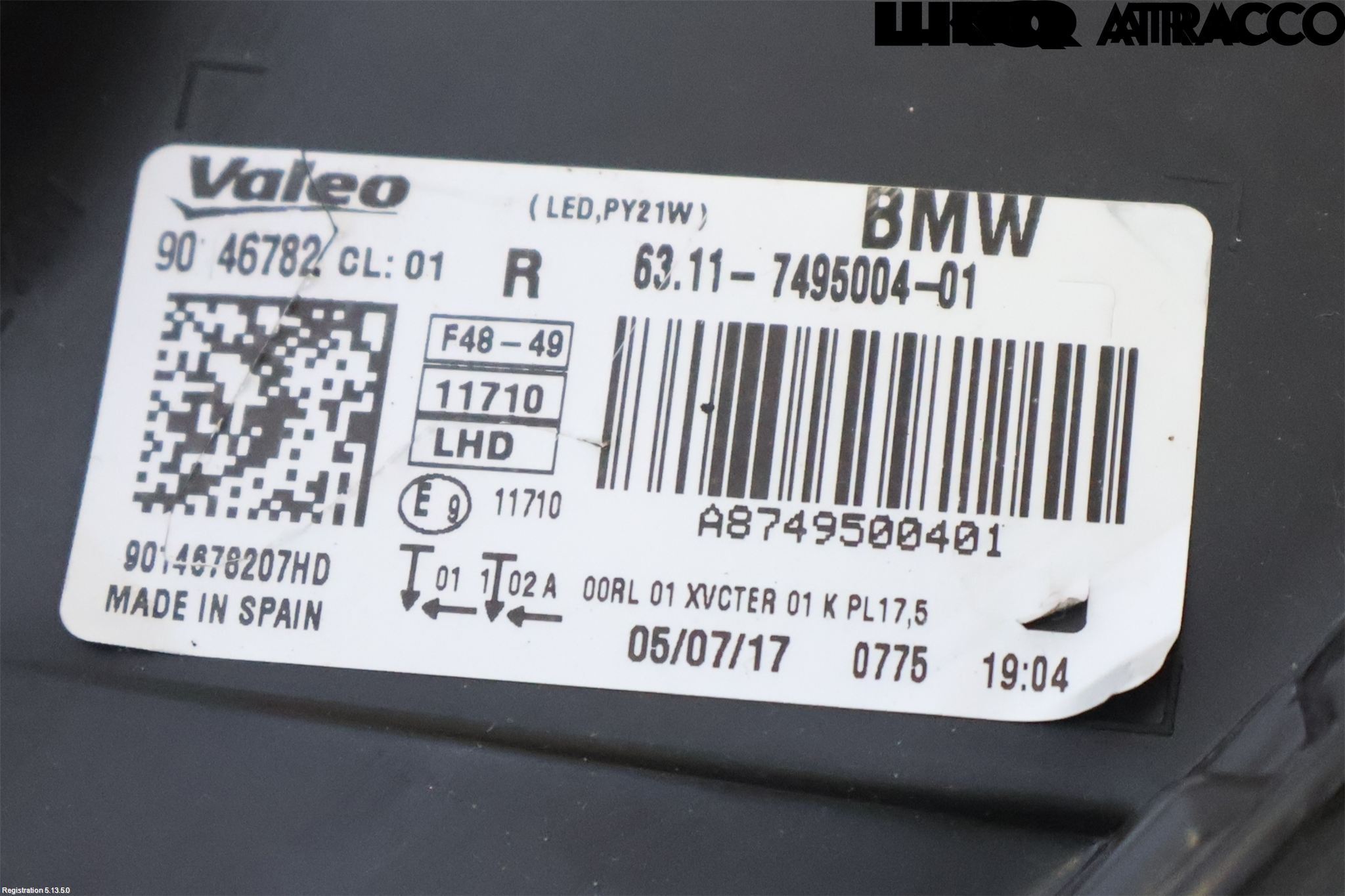 BMW X1 F48 15-22 Frontlykt Høyre
