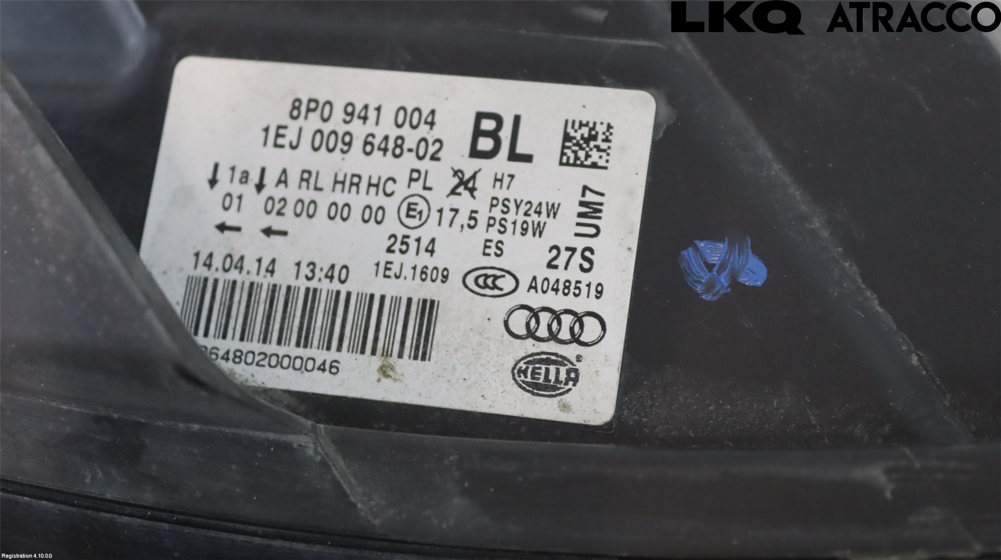 Audi A3/S3 05-13 Frontlykt Høyre