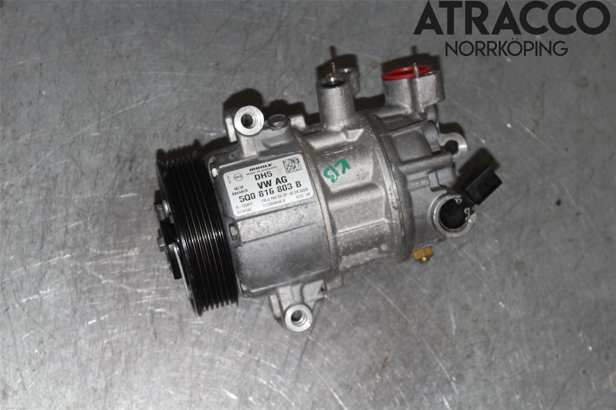 Volkswagen VW GOLF / E-GOLF VII 13-20 Varme Ac Kompressor