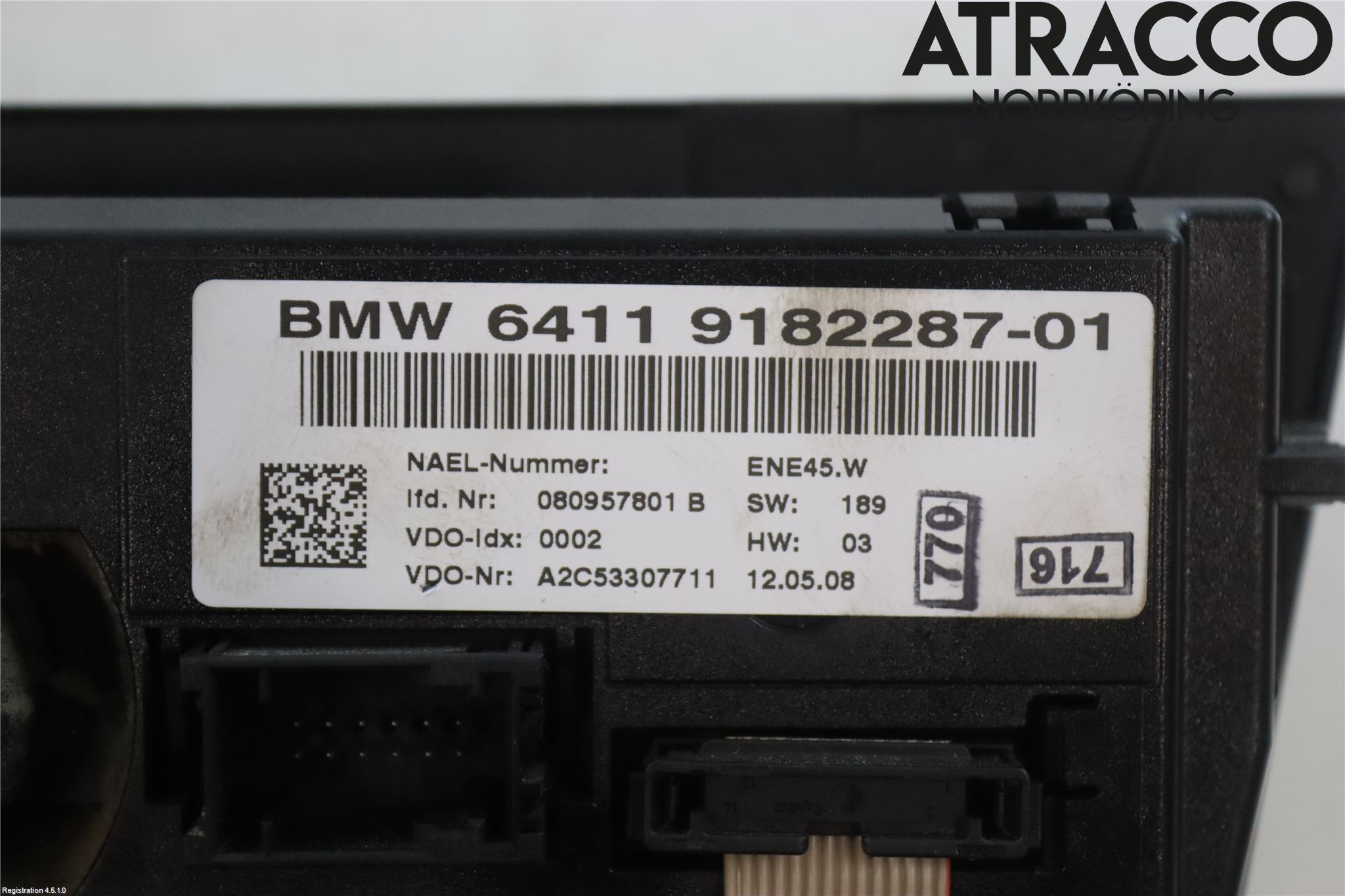 BMW 3 E90/91 SED/TOU 05-12 Varmeapparat Panel(Regulering)