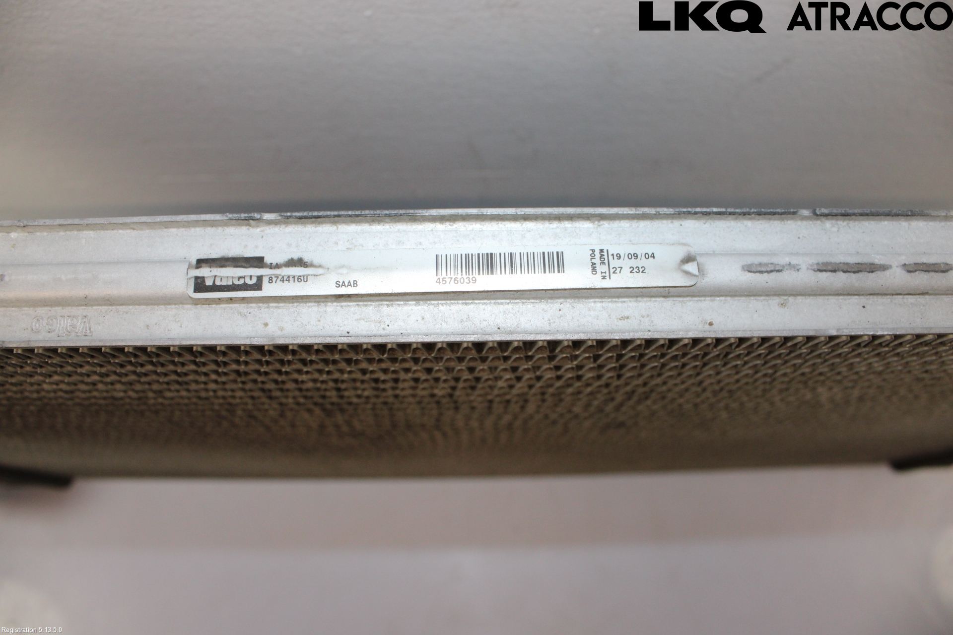 Saab 9-5 -05 Intercooler Radiator