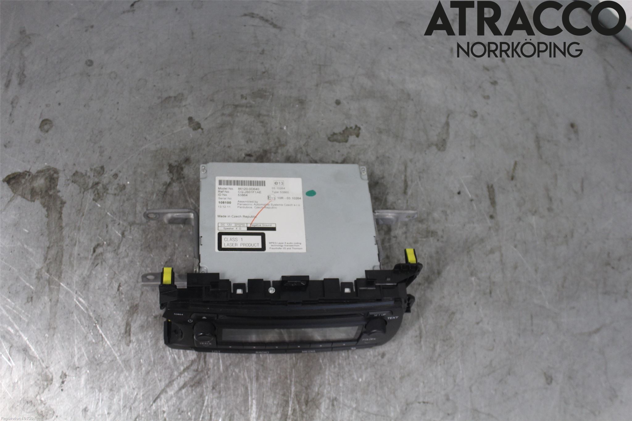 Toyota YARIS XP130 12-14 Stereo Radio Med Cd
