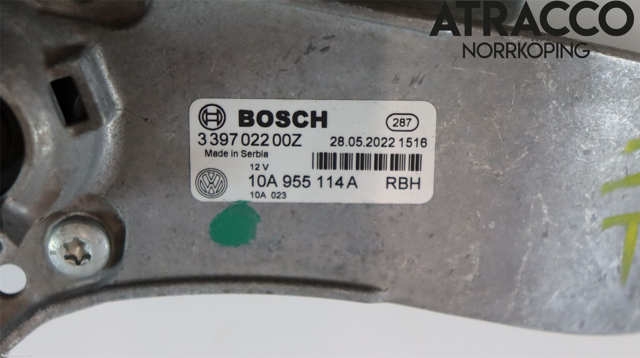 Volkswagen VW ID.3 21- Viskeroverføring Frontrute