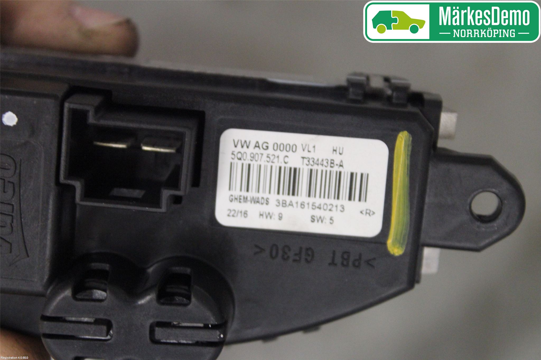 Volkswagen VW GOLF / E-GOLF VII 13-20 Varmeapparat Viftemotstand