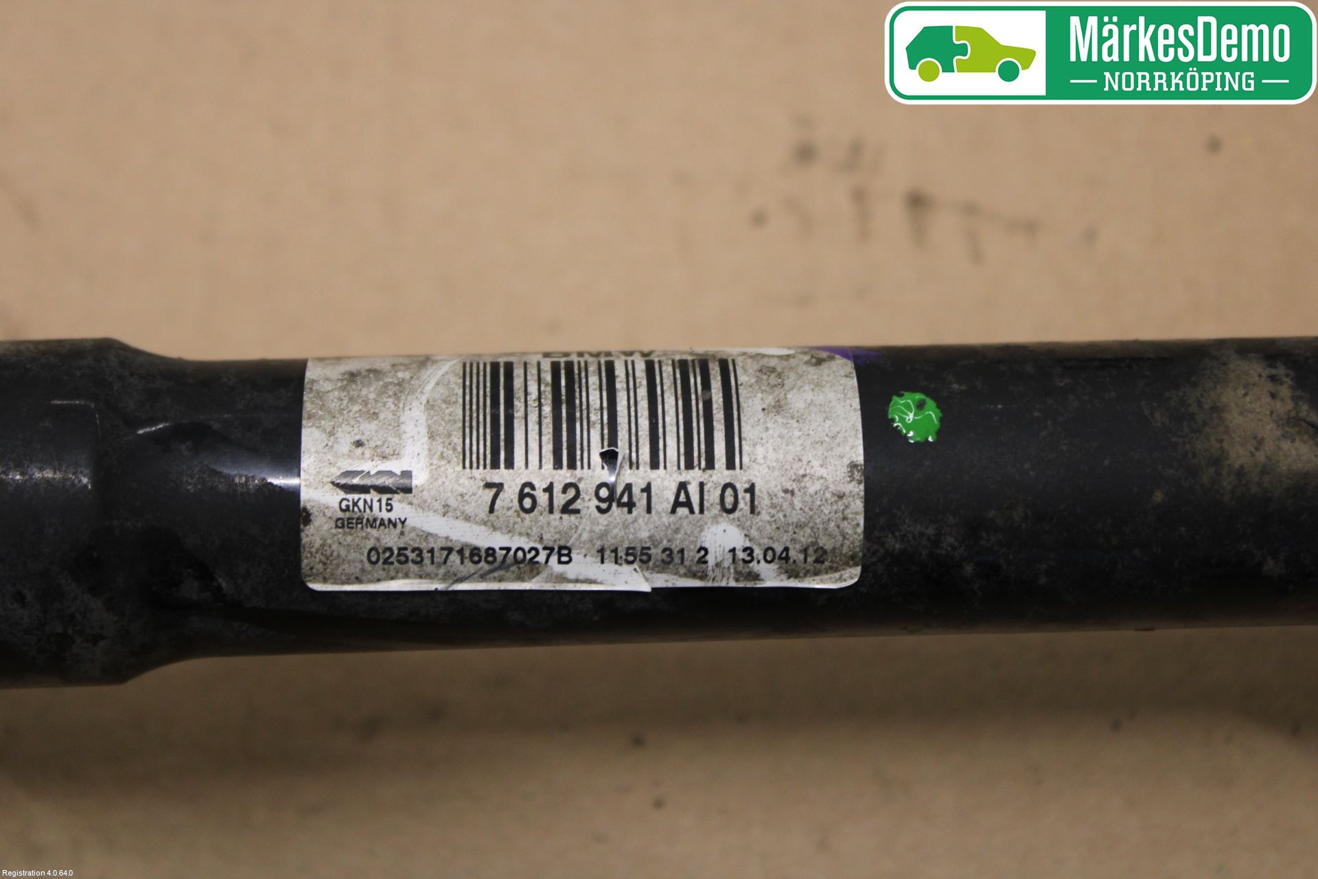 BMW 5 F10/F11/F18 09-17 Drivaksel Bak Kompl Venstre