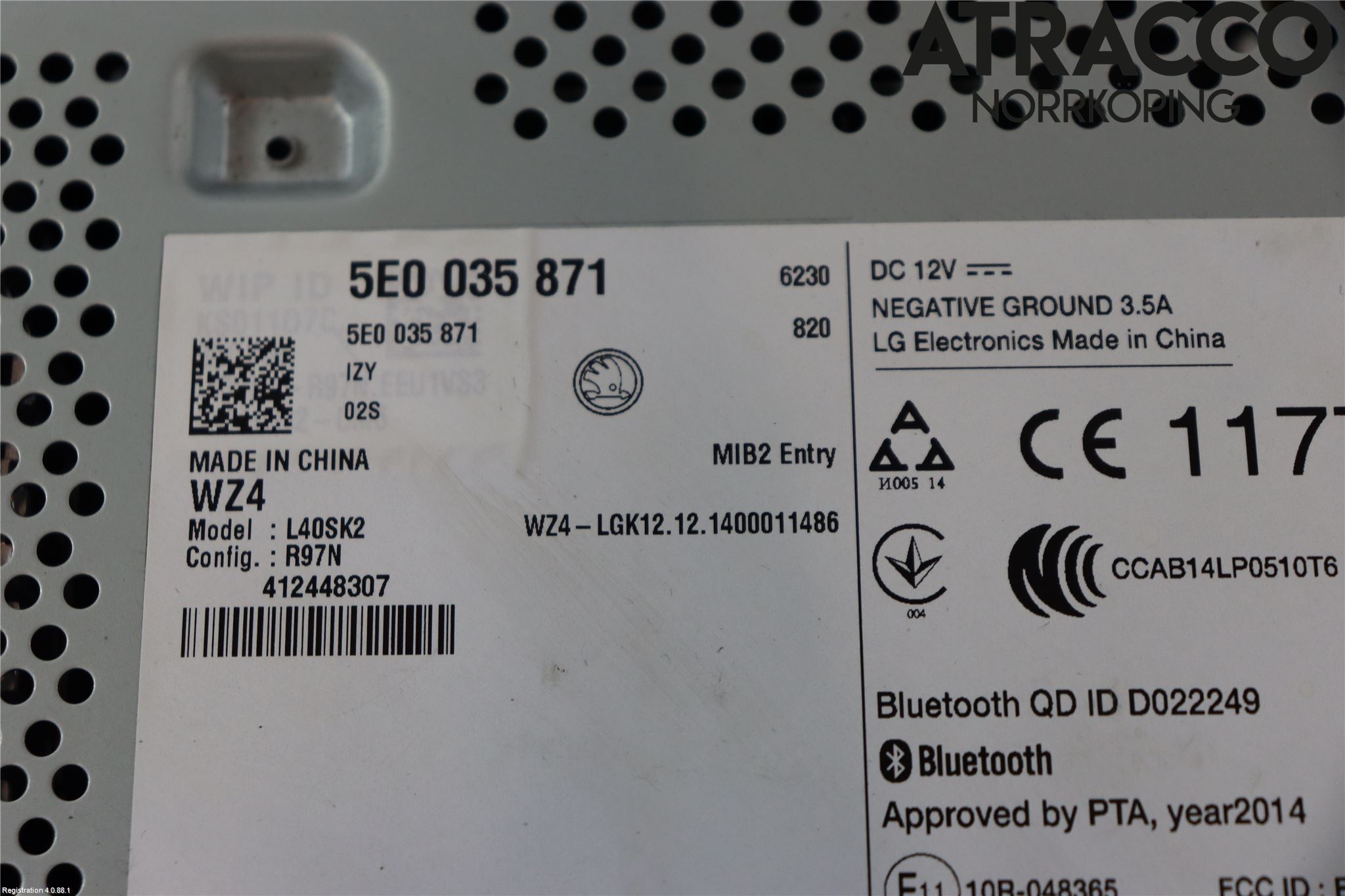 Skoda OCTAVIA (5E) 13-20 Stereo Radio Med Cd