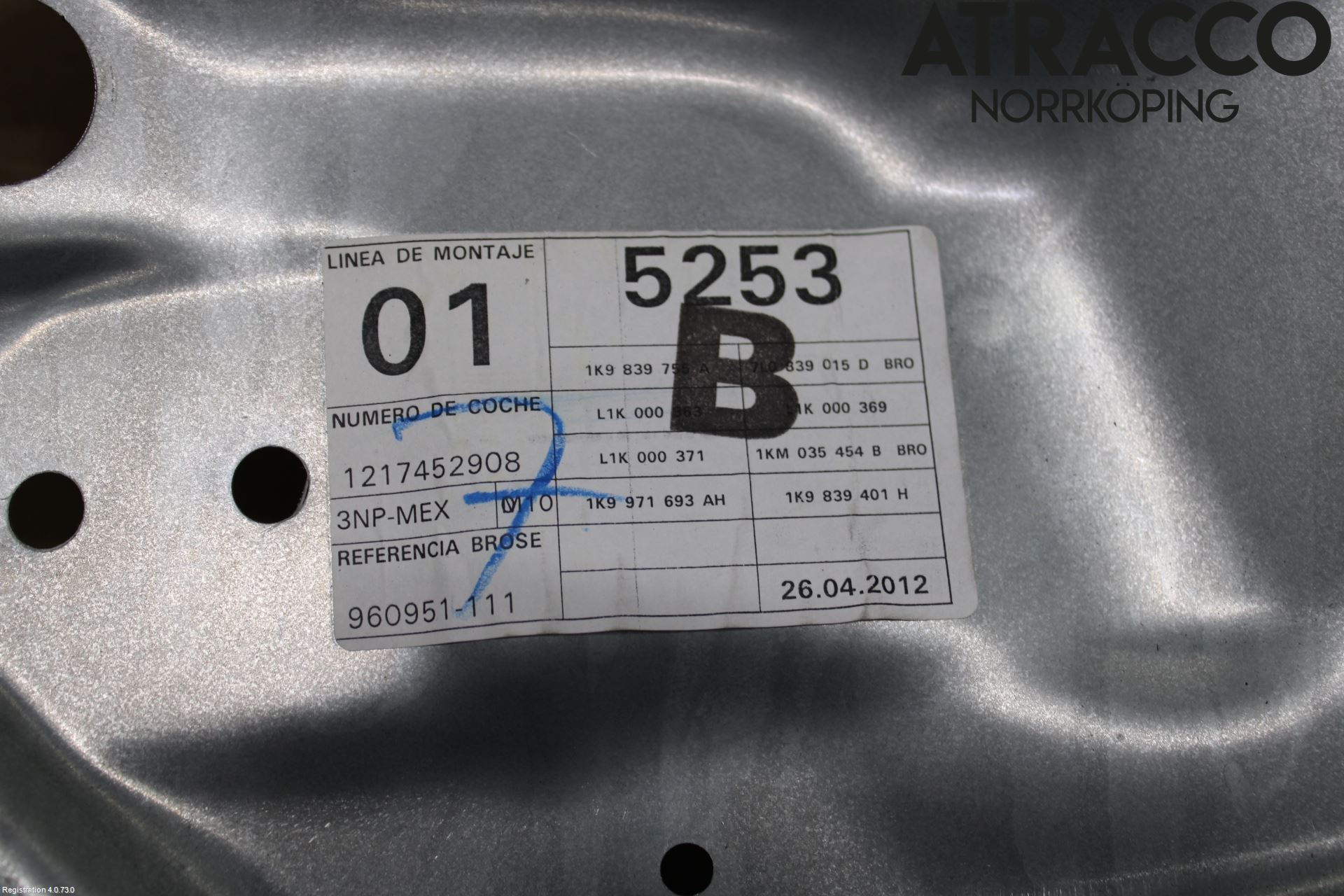 Volkswagen VW GOLF VI 09-13 Vindusheis El Komp