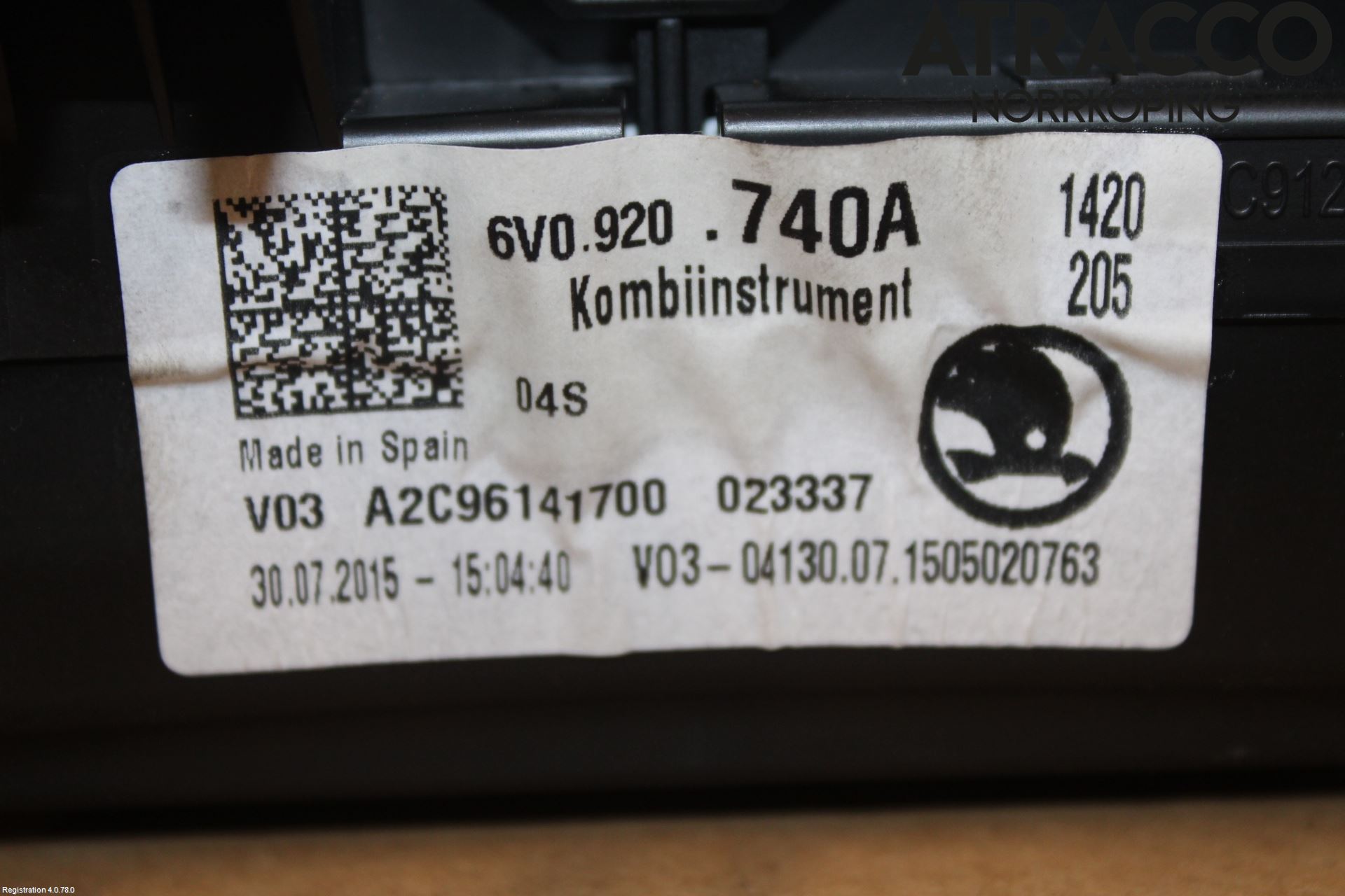 Skoda FABIA 15-21 Instr Kombinert