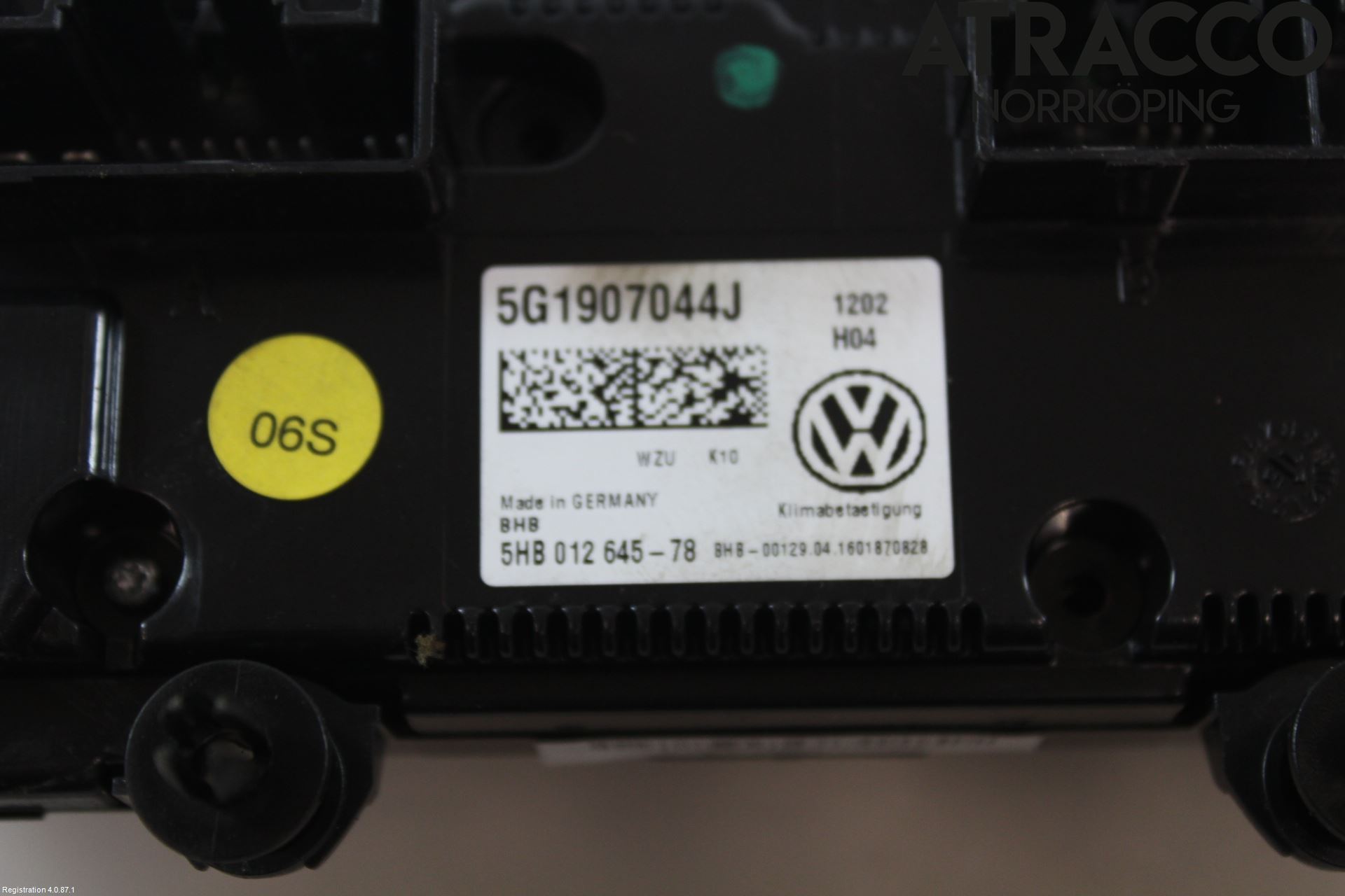 Volkswagen VW PASSAT 15-19 Varmeapparat Panel(Regulering)