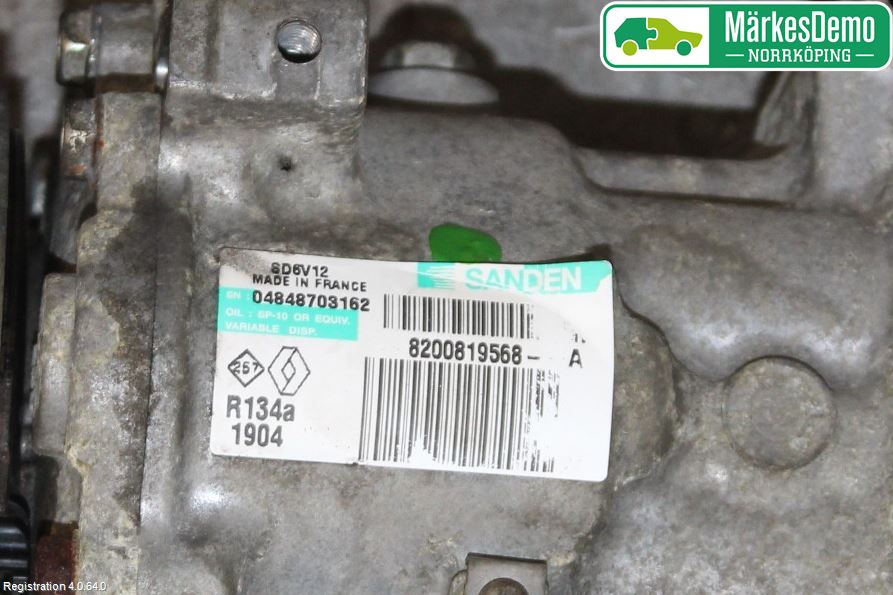 Renault TWINGO II 07-16 Varme Ac Kompressor