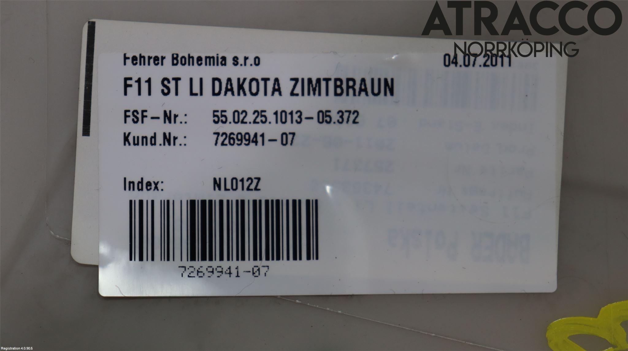 BMW 5 F10/F11/F18 09-17 Innr Sidetrekk-Deksel