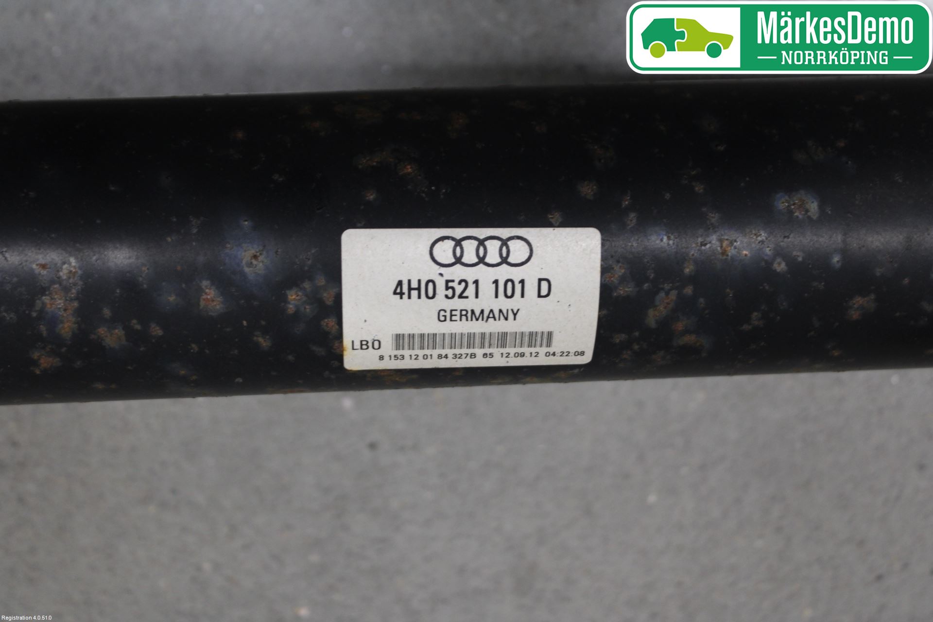Audi A8/S8 4H 10-17 Mellomaksel Kompl