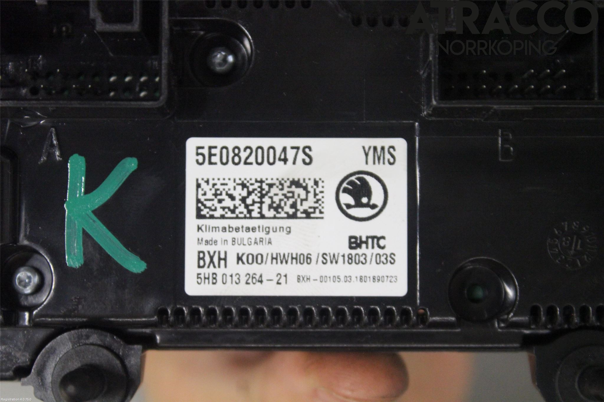 Skoda OCTAVIA (5E) 13-20 Varmeapparat Panel(Regulering)