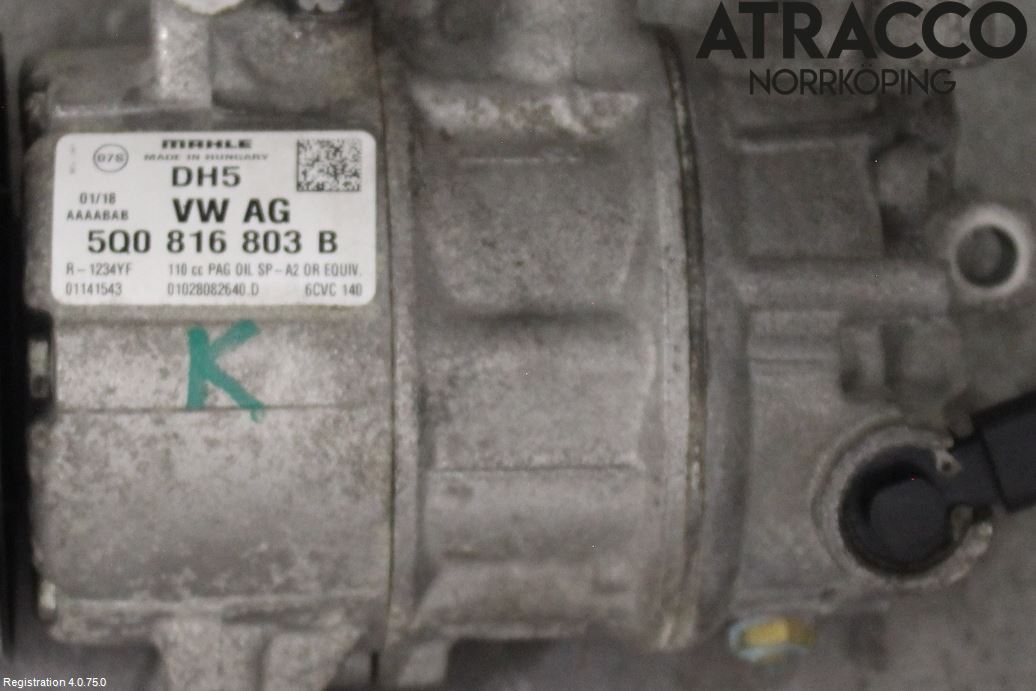 Volkswagen VW GOLF / E-GOLF VII 13-20 Varme Ac Kompressor