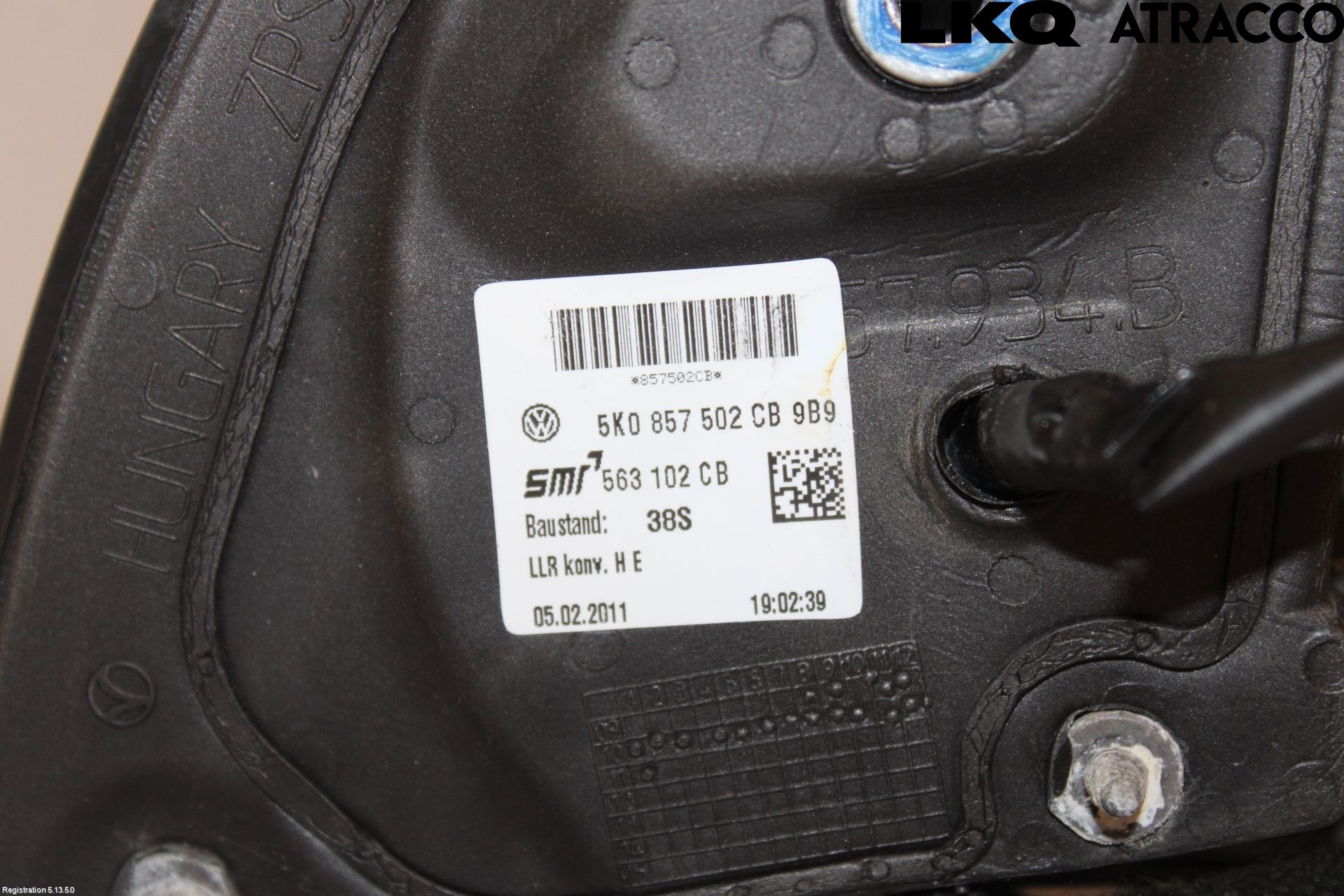 Volkswagen VW GOLF VI 09-13 Speil H M-El Justering