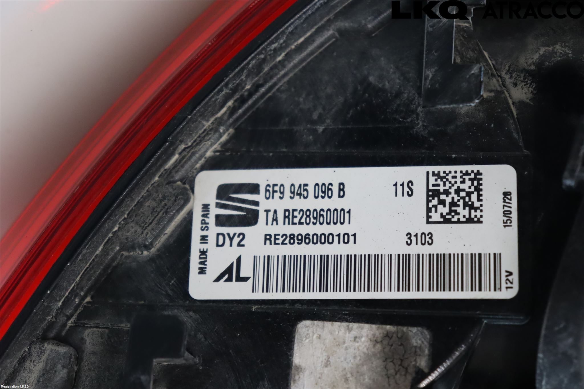 Seat ARONA Baklykt Høyre