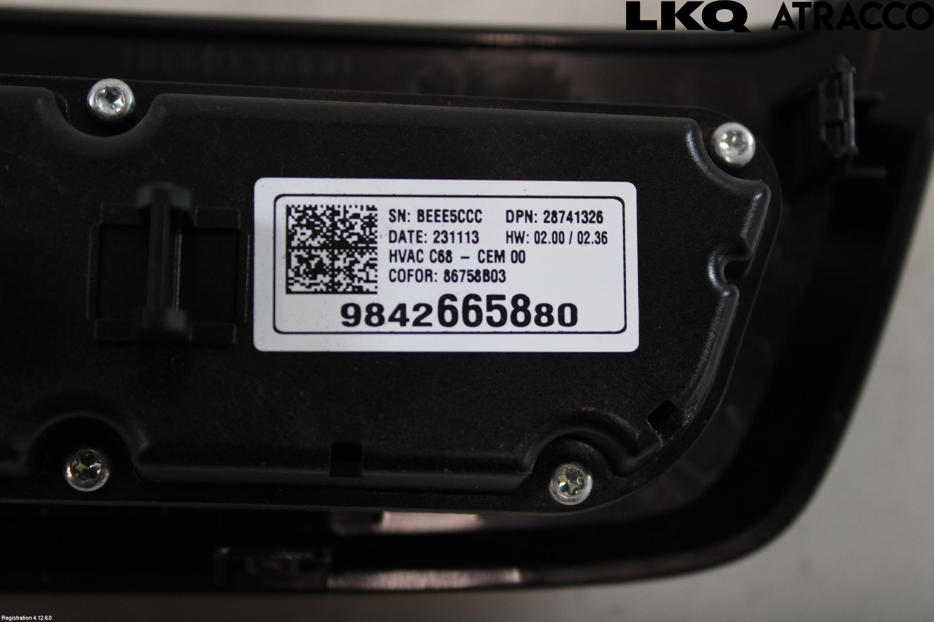 Opel MOKKA 21- Varmeapparat Panel(Regulering)
