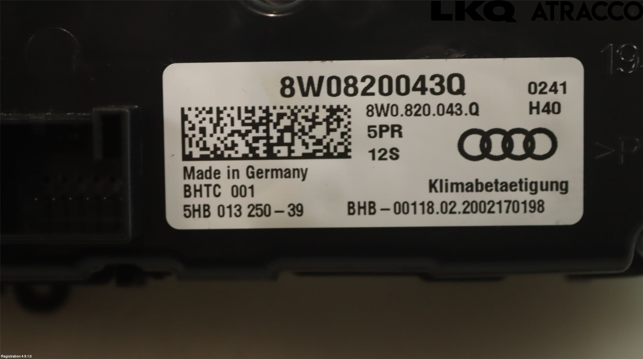 Audi A5 17- Varmeapparat Panel(Regulering)