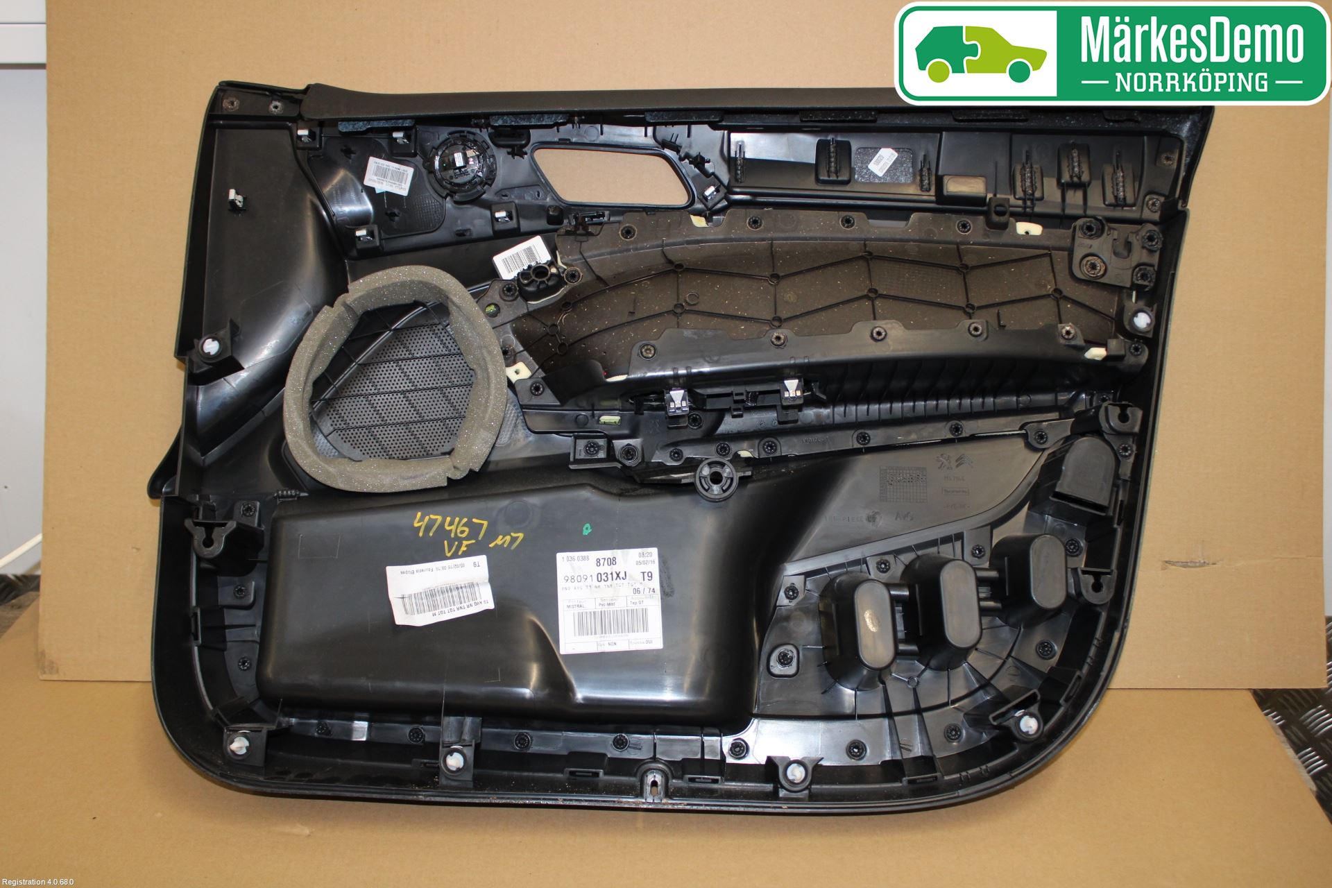 Peugeot 308 14-21 Innr Dørtrekk Venstre