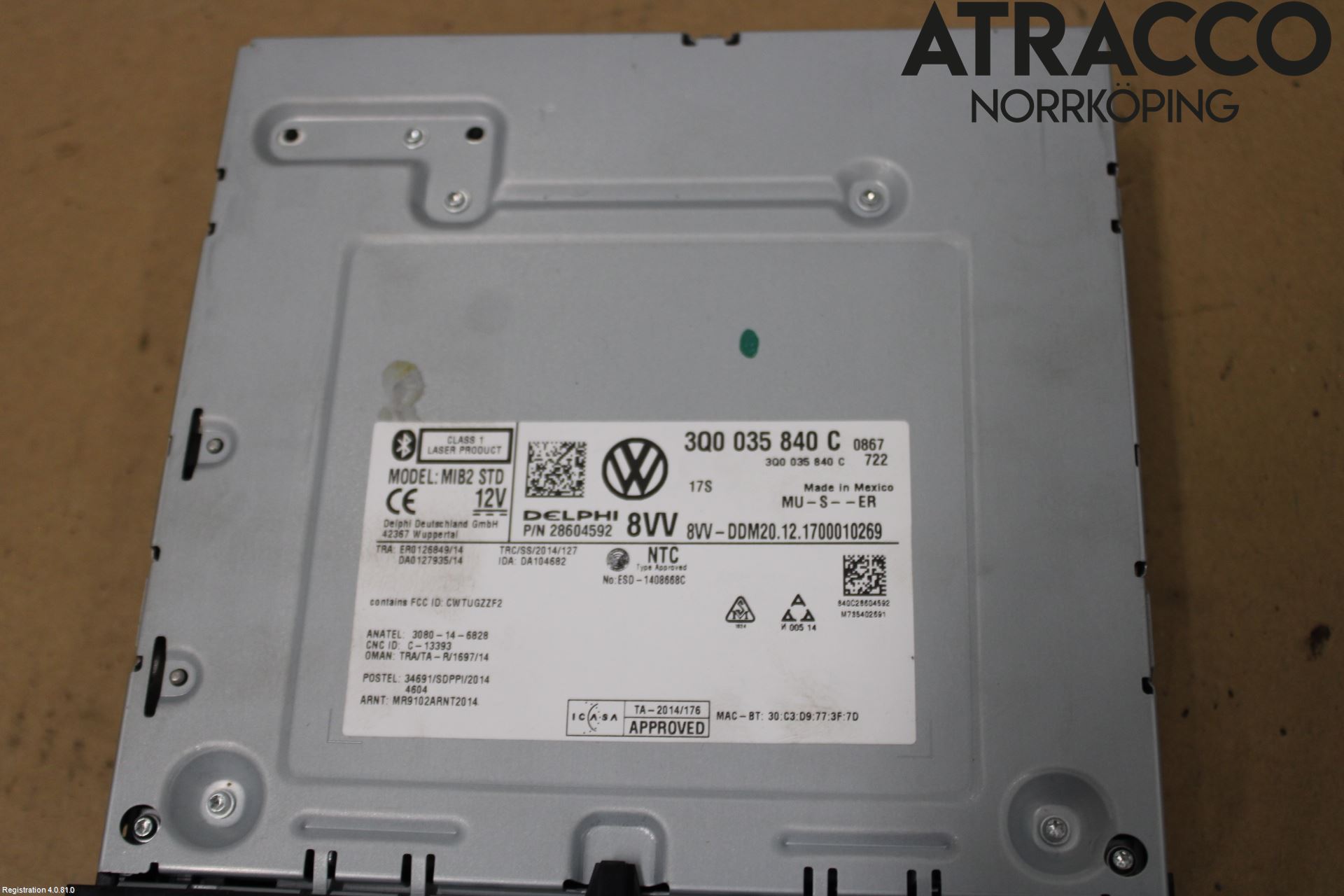 Volkswagen VW TIGUAN ALLSPACE 18- Stereo Radio Med Cd