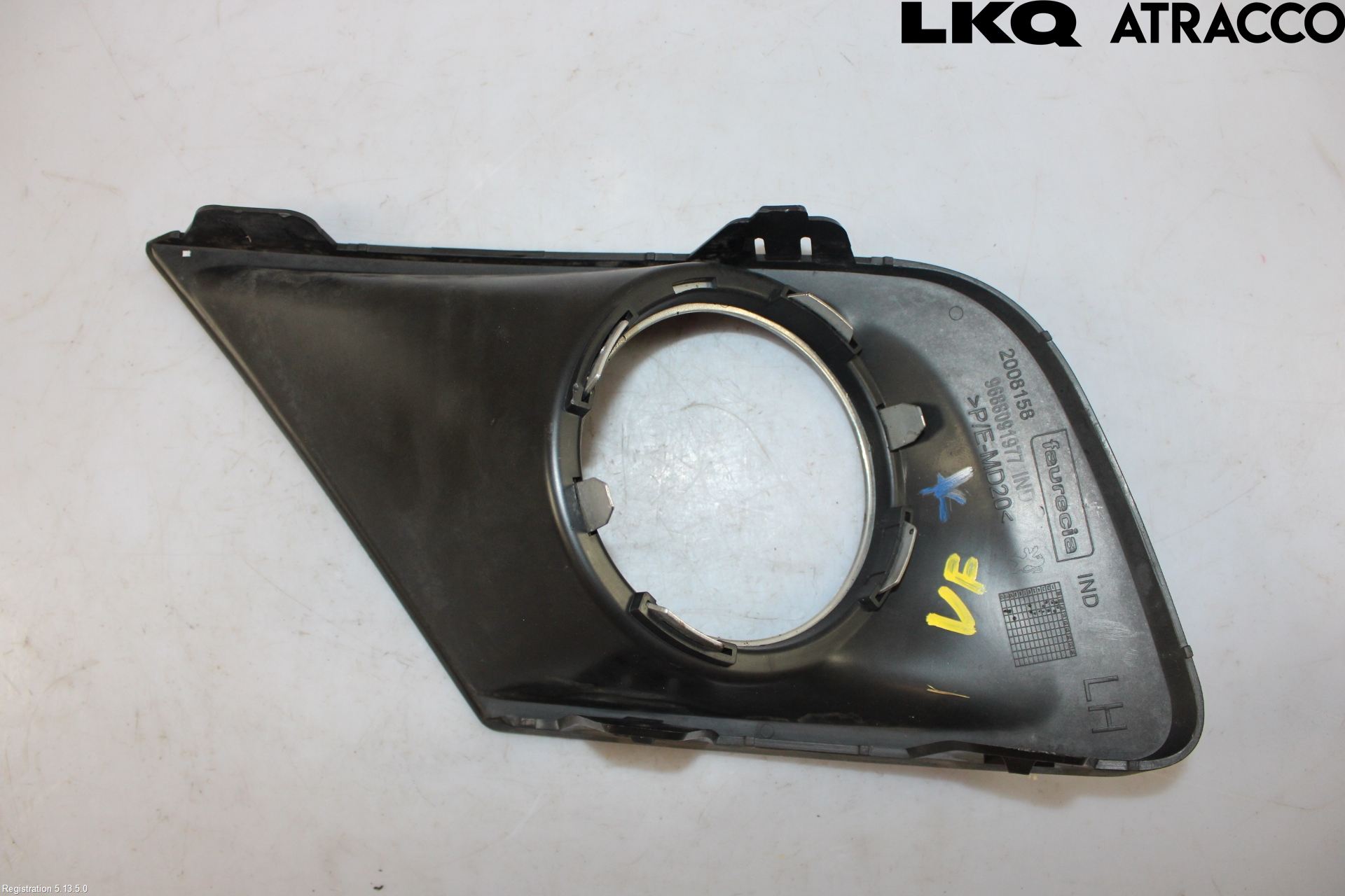 Peugeot 207 Frontlykt Kurve-Tåkelys Ramme
