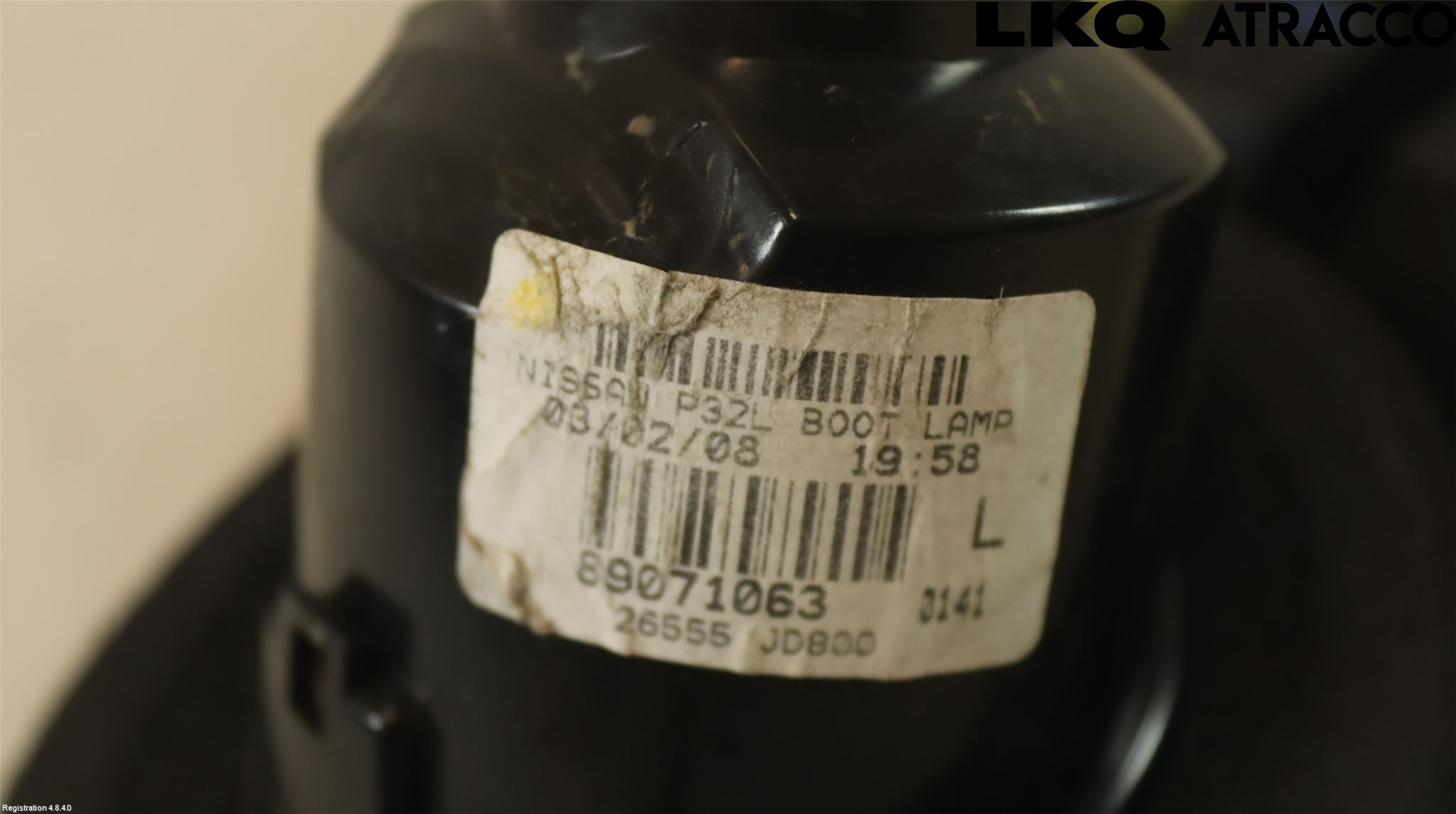 Nissan QASHQAI   07-10 Baklykt Venstre  På Luke(Indre