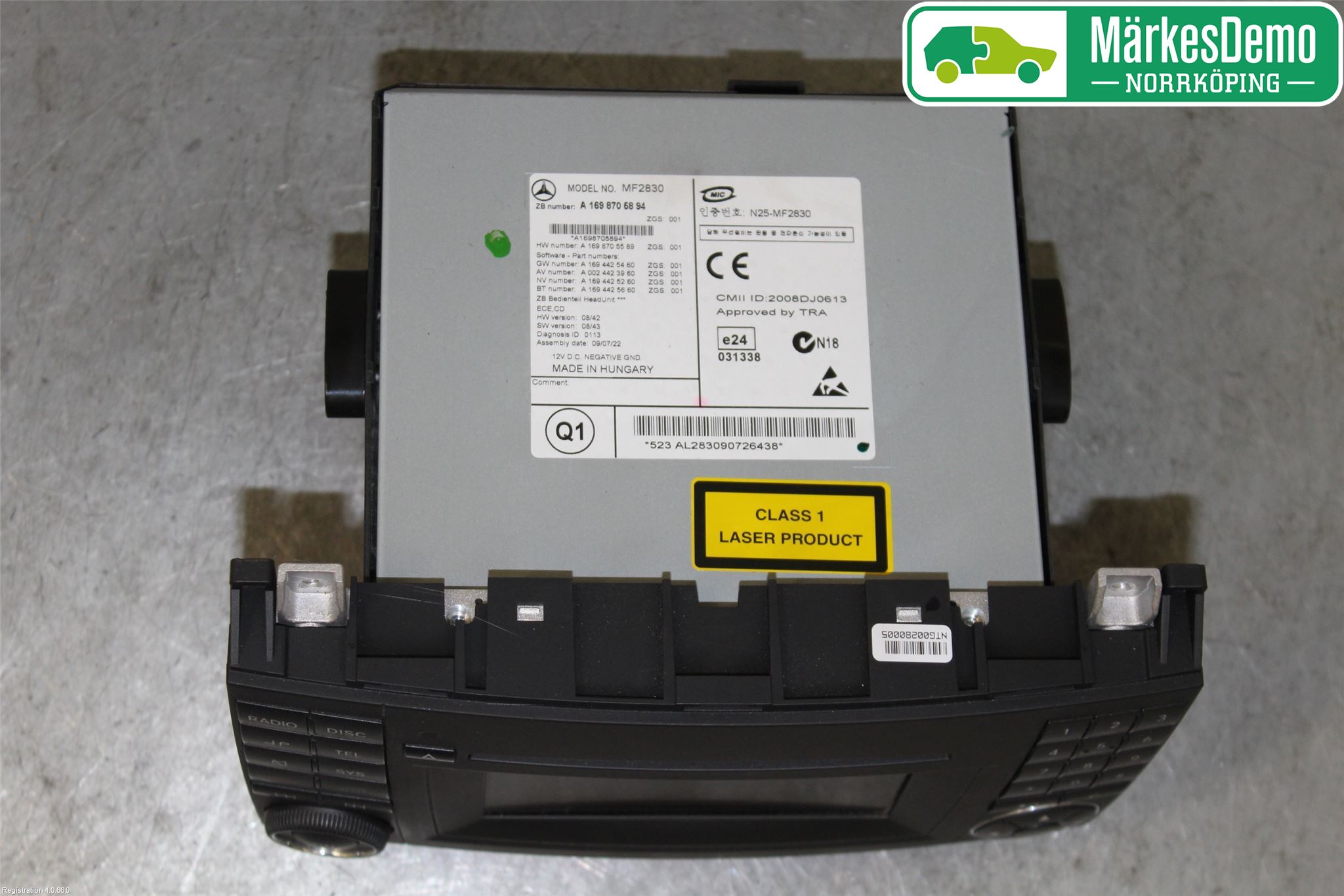 Mercedes-Benz MB B-KLASS (W245) 05-12 Stereo Radio Med Cd