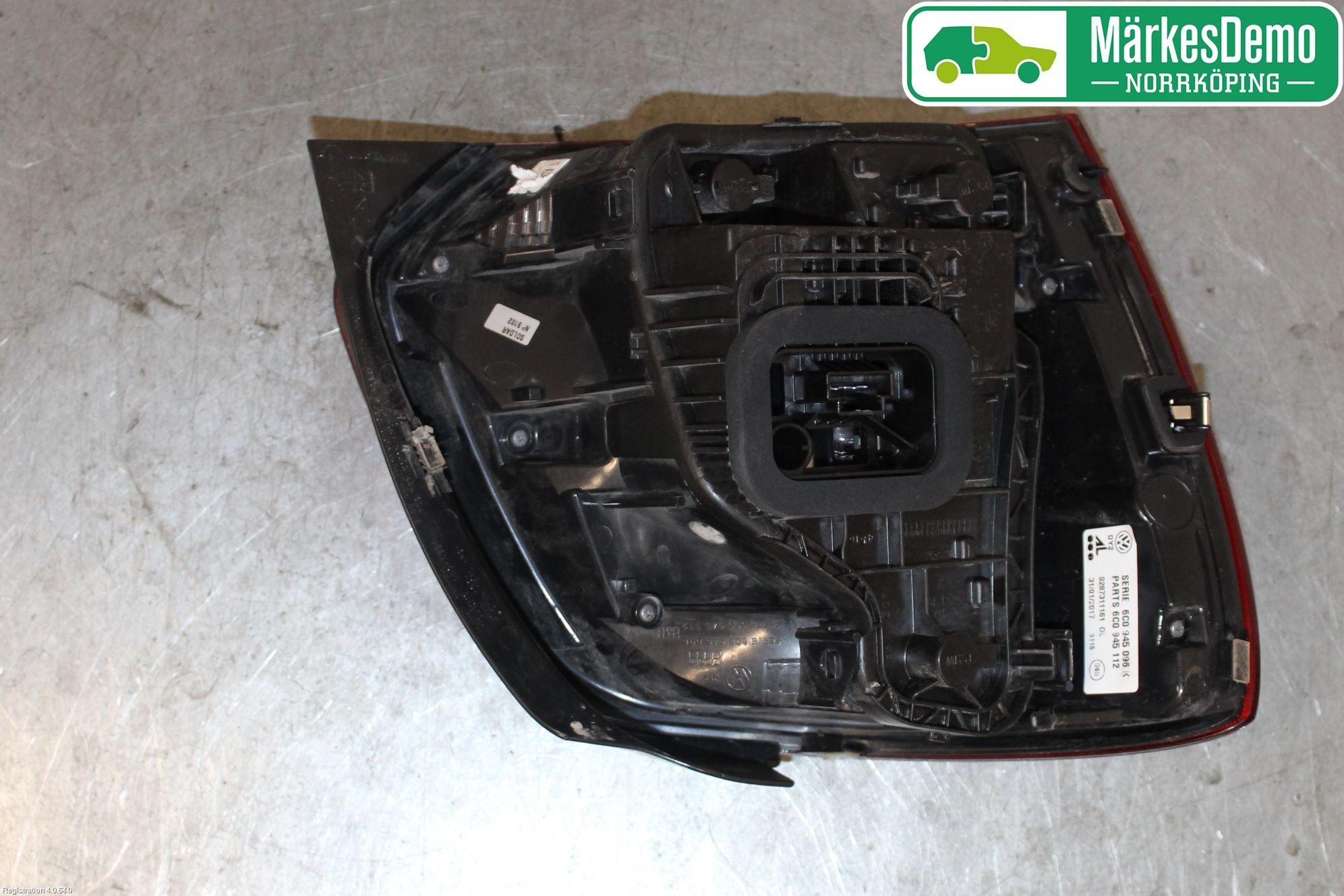 Volkswagen VW POLO 10-17 Baklykt Høyre
