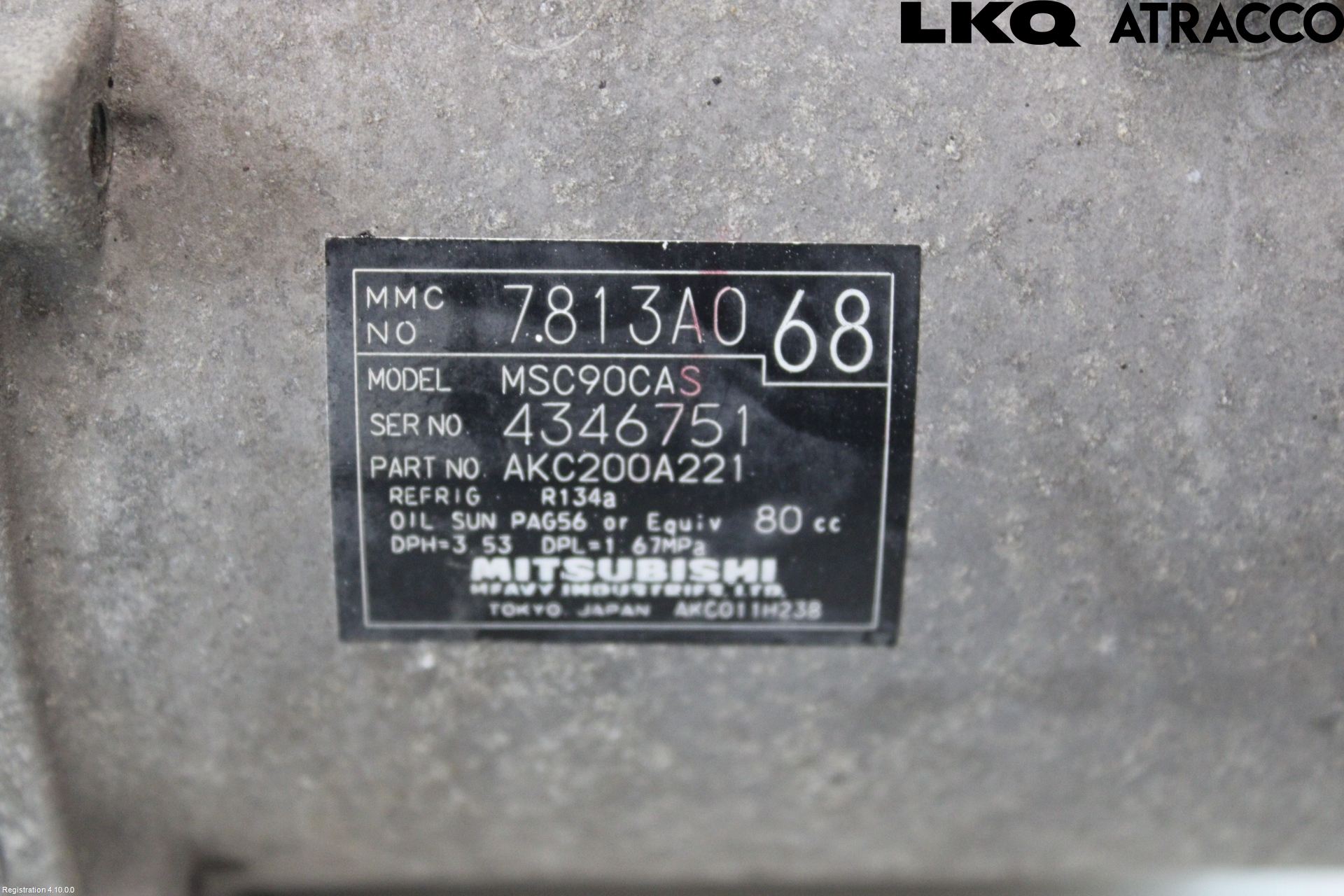 Mitsubishi LANCER 07-14 Varme Ac Kompressor