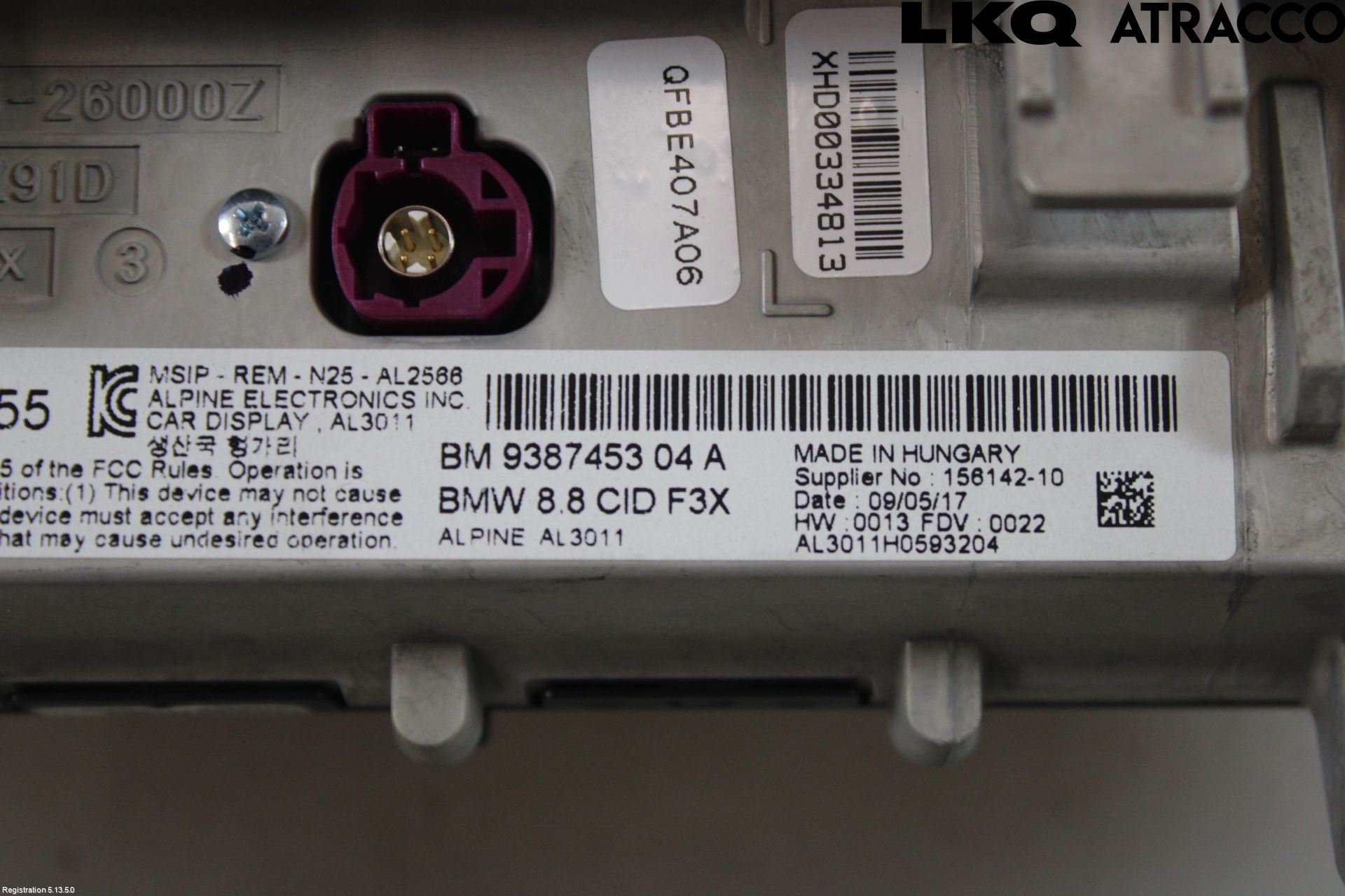 BMW 4 F32/F33/F82/F83 13-20 Multifunktionsdisplay