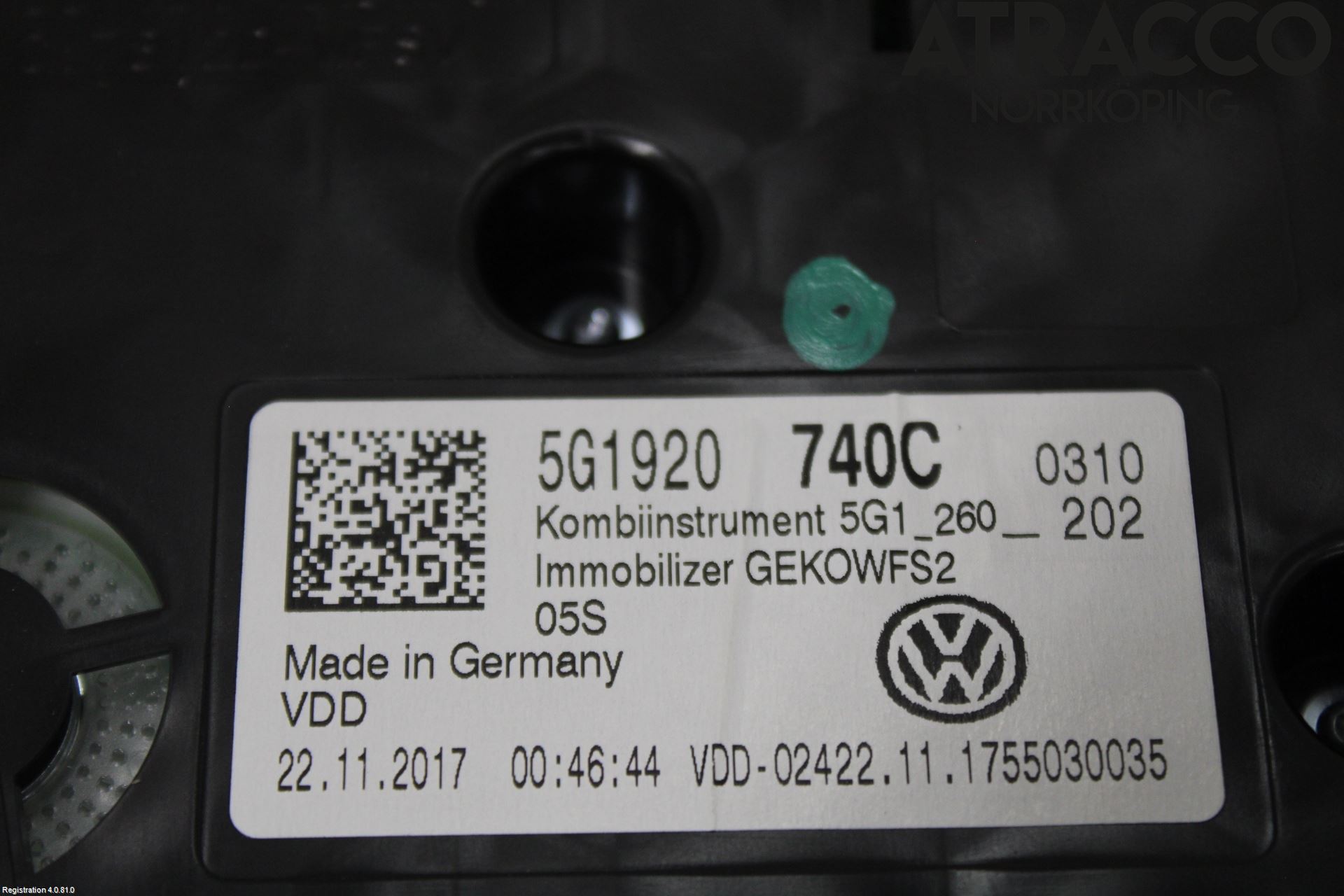 Volkswagen VW GOLF / E-GOLF VII 13-20 Instr Kombinert