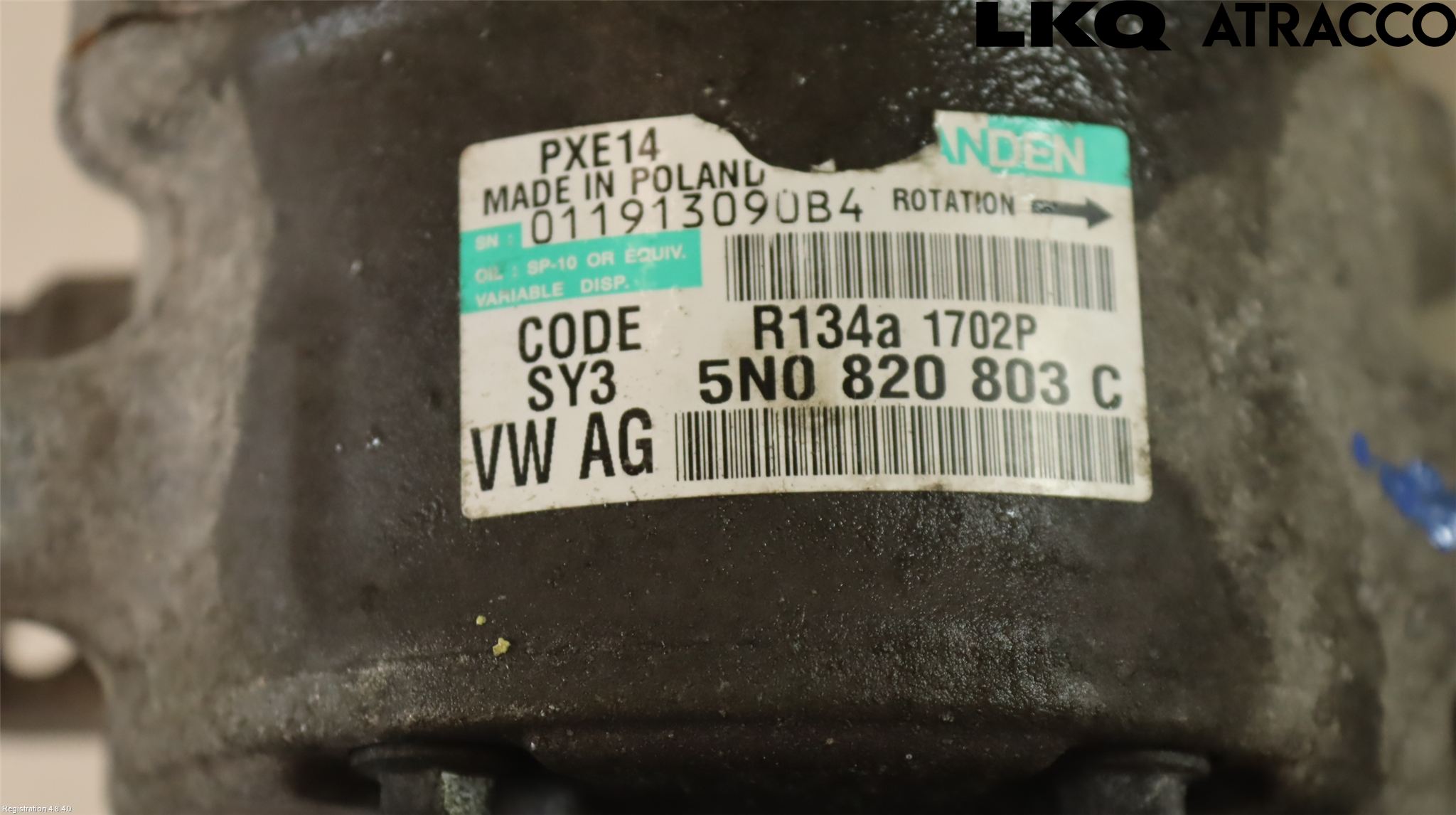 Audi A1/S1 11-18 Varme Ac Kompressor