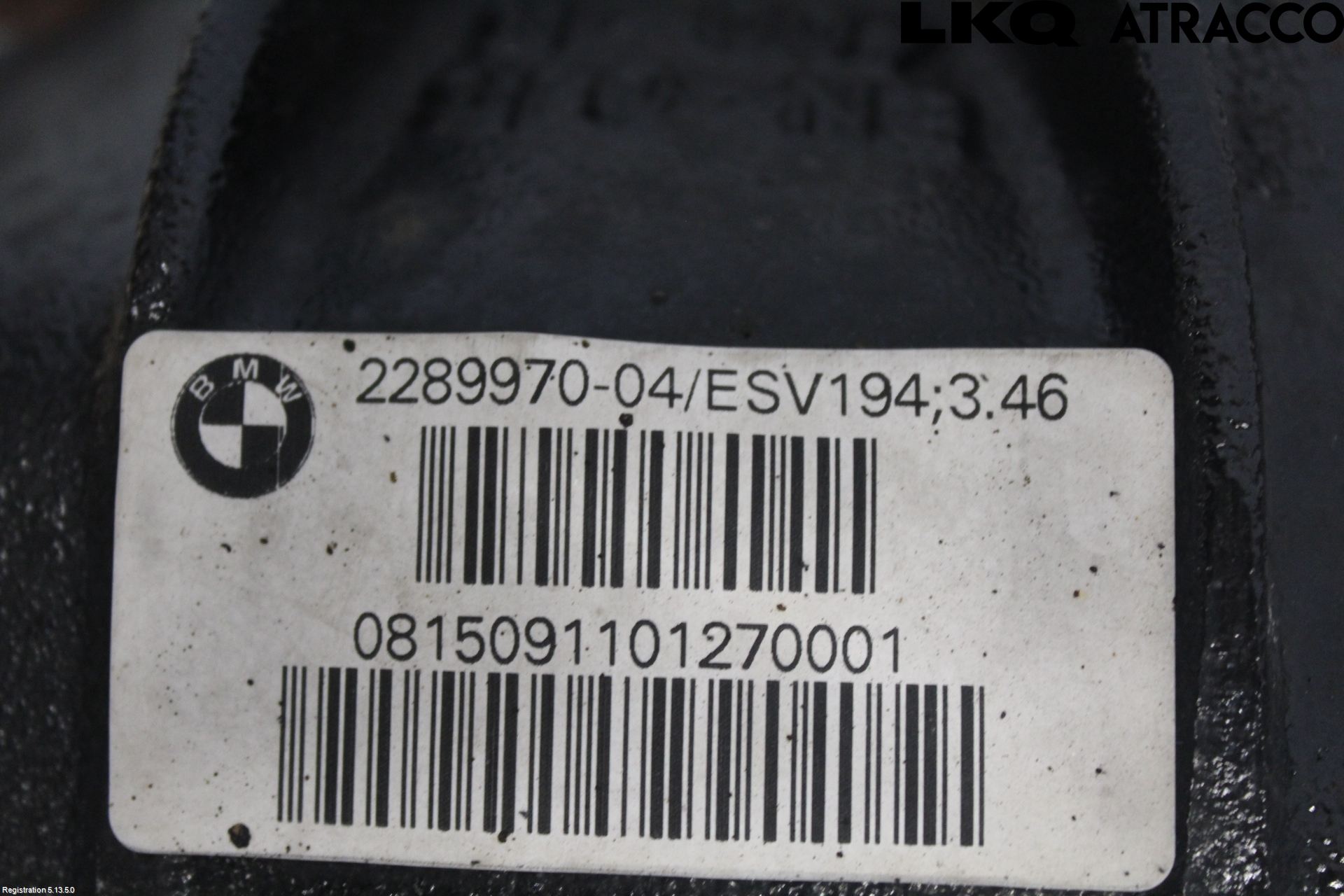 BMW 4 F32/F33/F82/F83 13-20 Bakaksel Kardang Bak -Diff