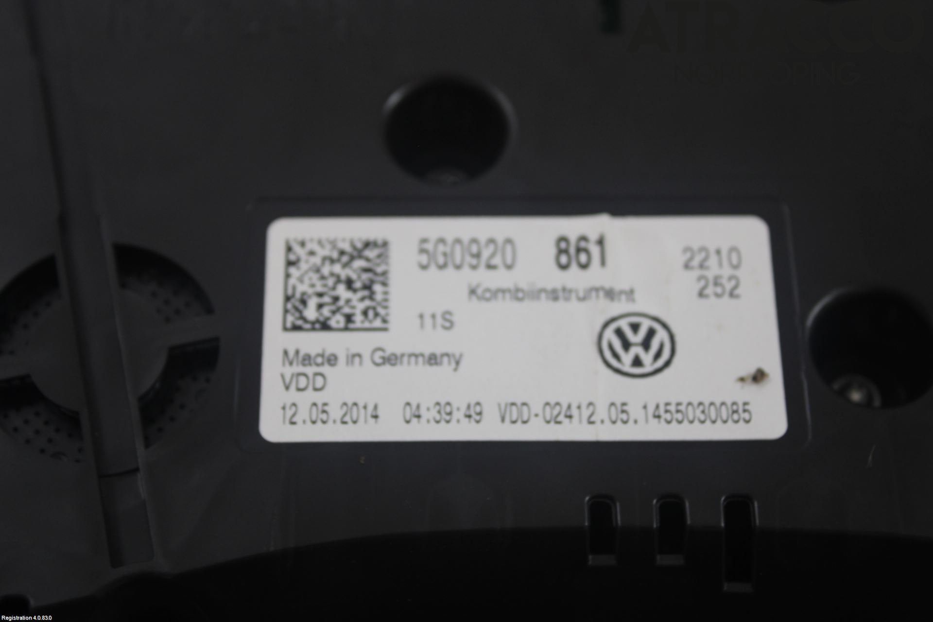 Volkswagen VW GOLF / E-GOLF VII 13-20 Instr Kombinert