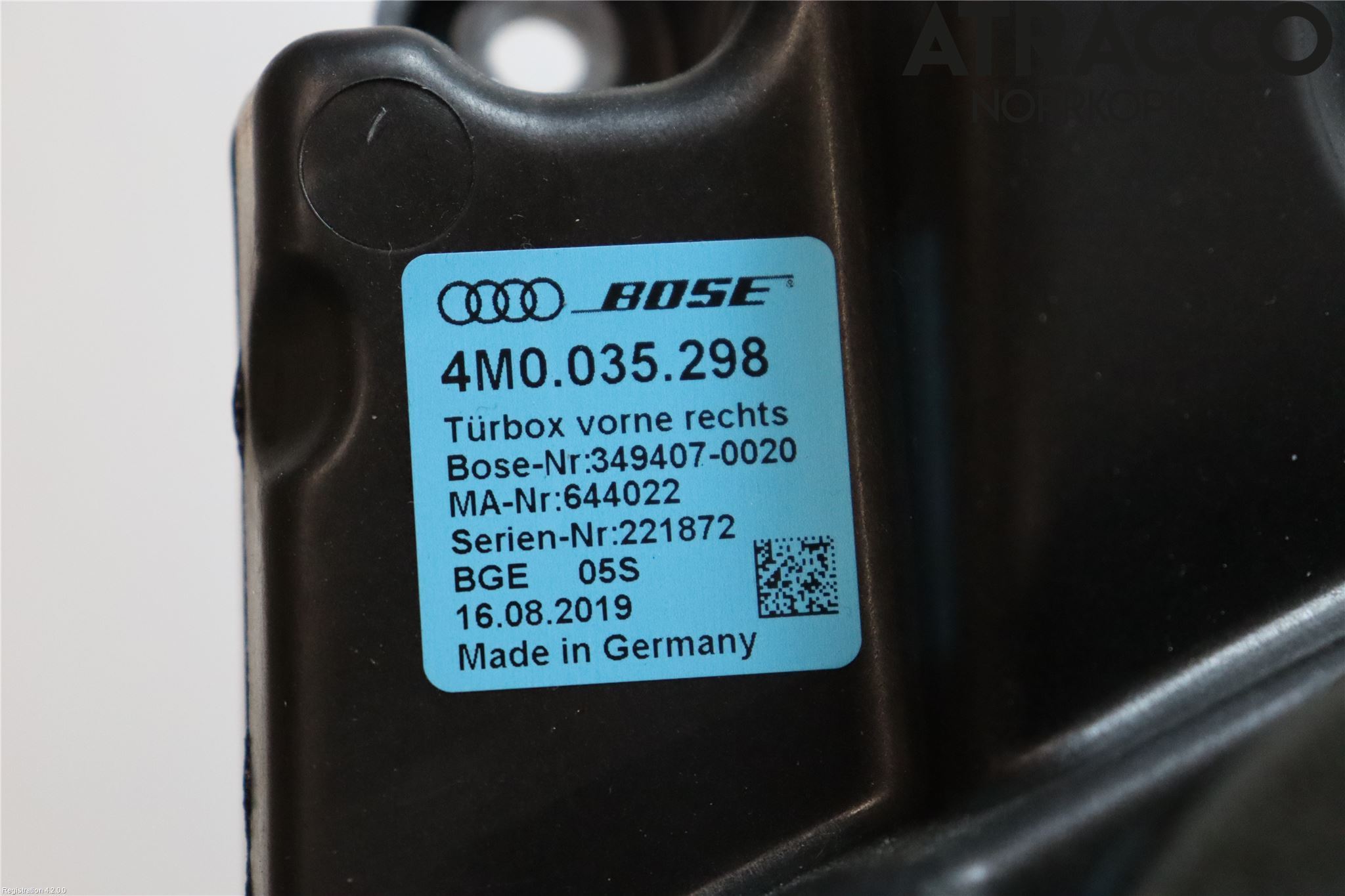 Audi Q7/SQ7 Innr Høyttaler