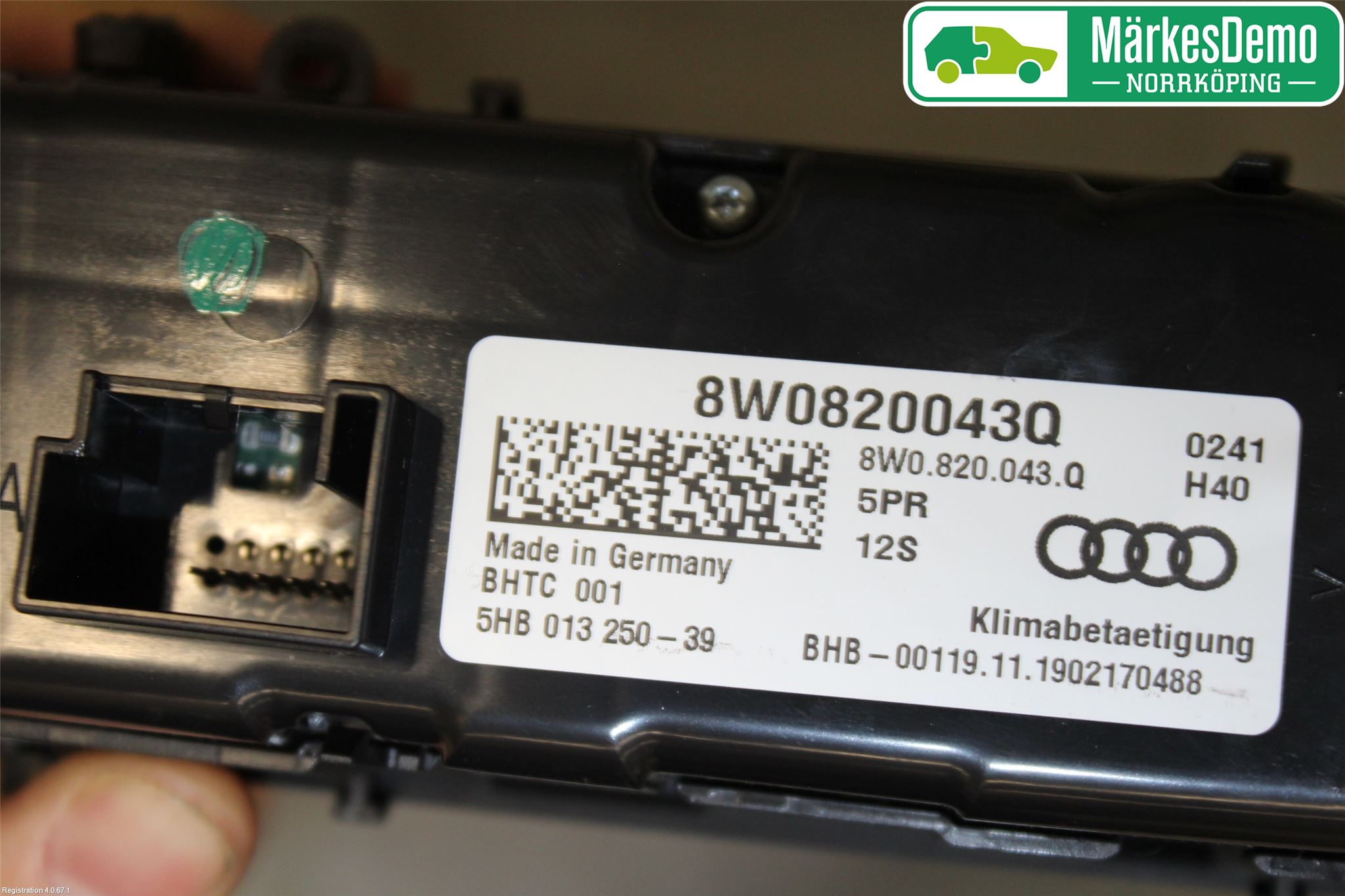 Audi A4/S4 B9 20- Varmeapparat Panel(Regulering)
