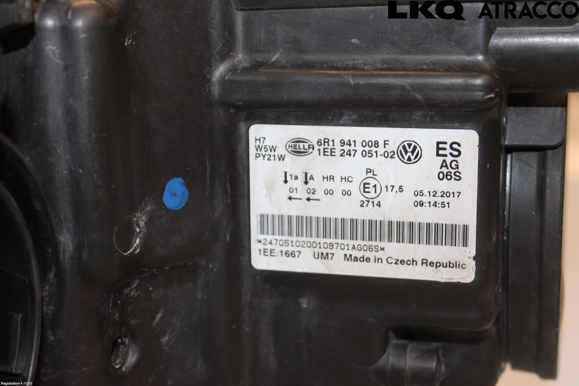 Volkswagen VW POLO 10-17 Frontlykt Høyre