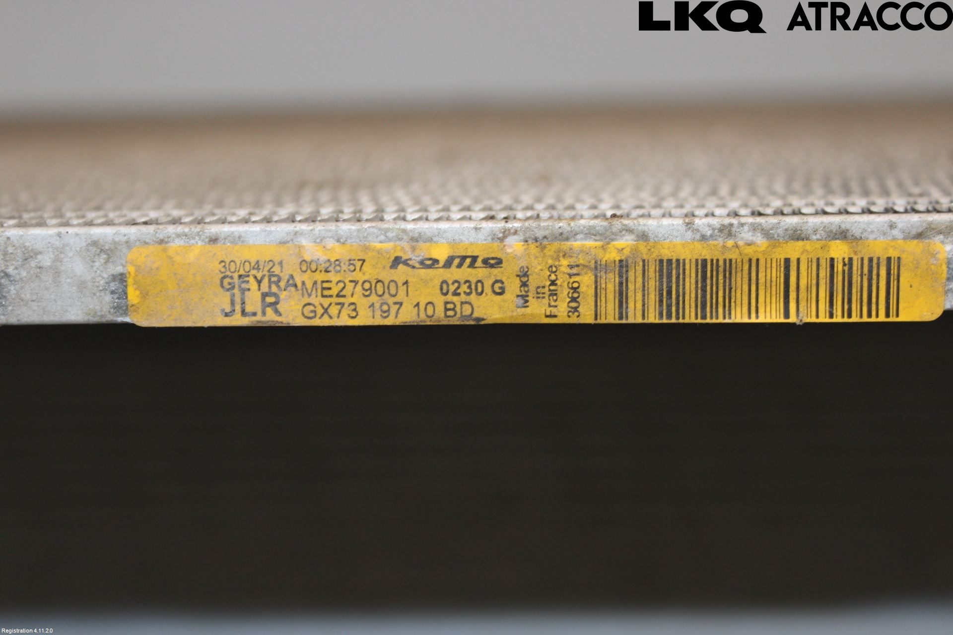 Jaguar XE (X760) 15-24 Varme Ac Kondenser-Kjøler