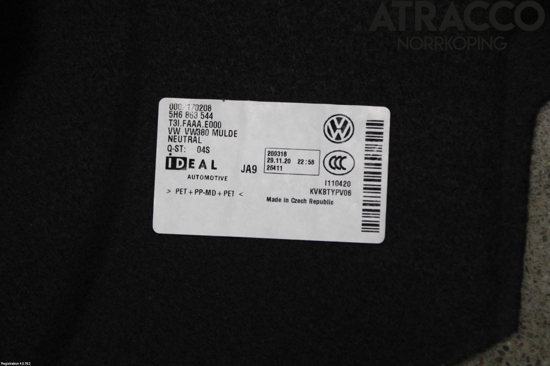 Volkswagen VW GOLF / E-GOLF VIII 20- Reservehjulsdeksel