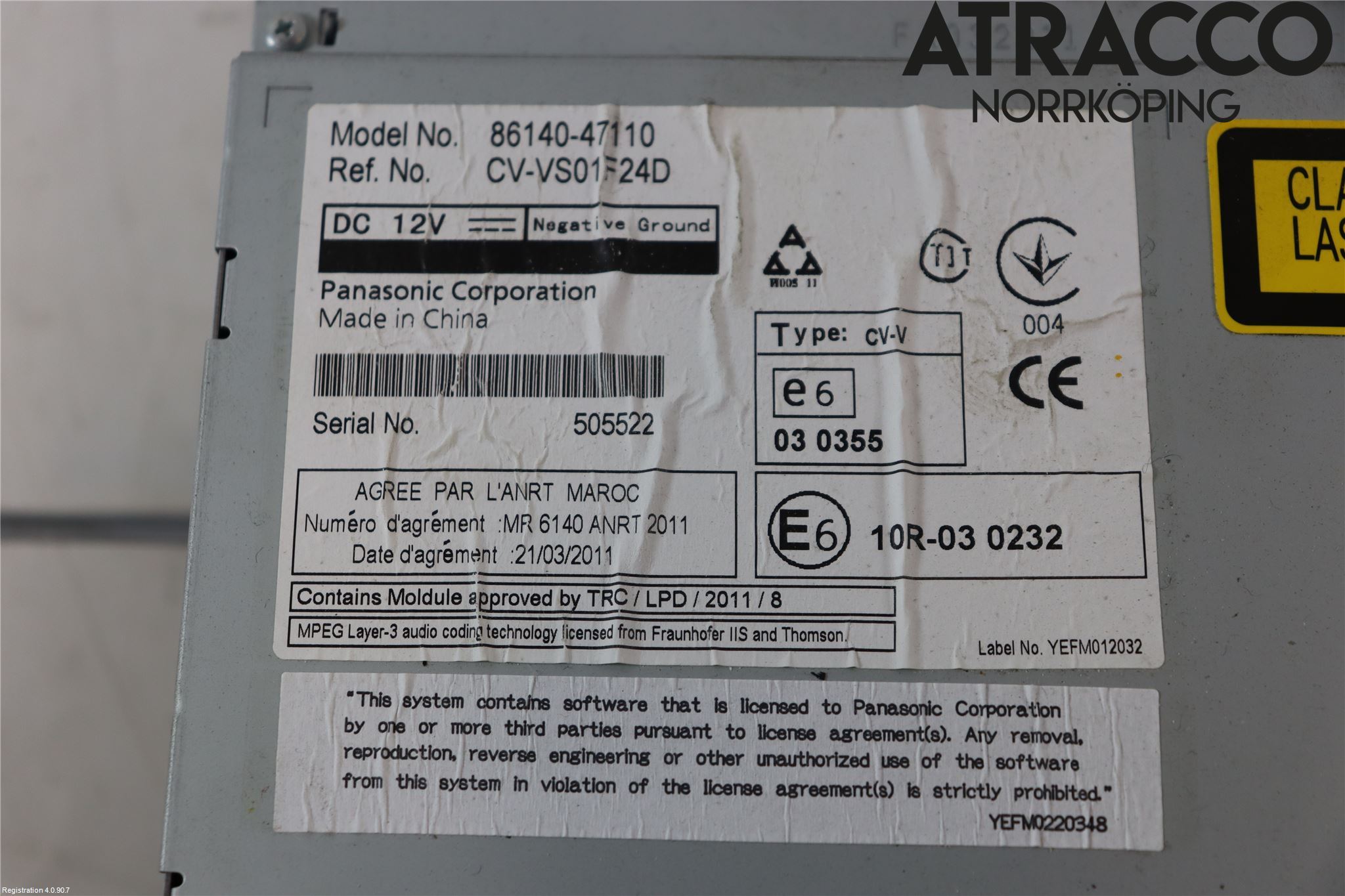Toyota PRIUS ZVW30 09-20 Stereo Radio Med Cd