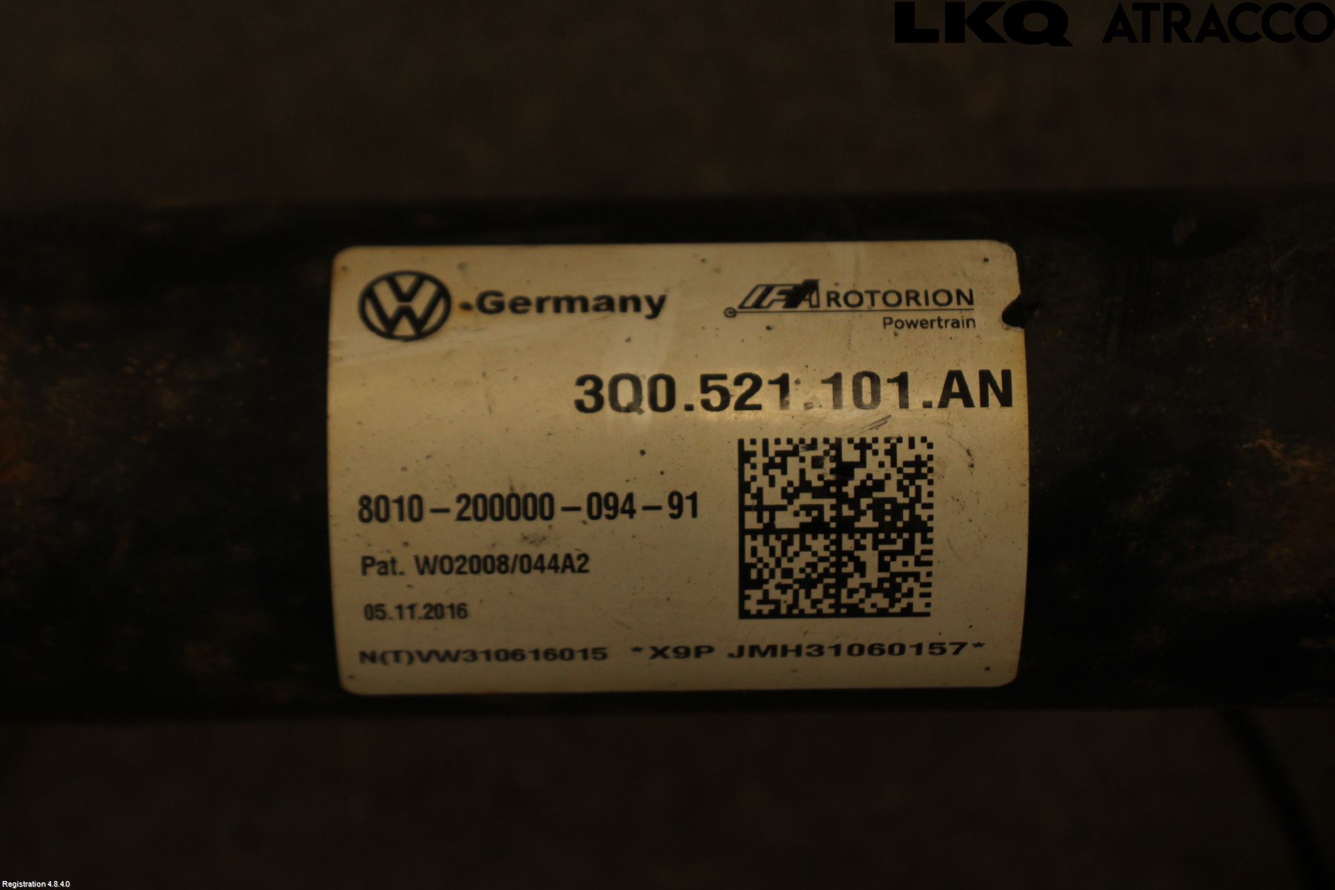 Volkswagen VW PASSAT 15-19 Mellomaksel Kompl