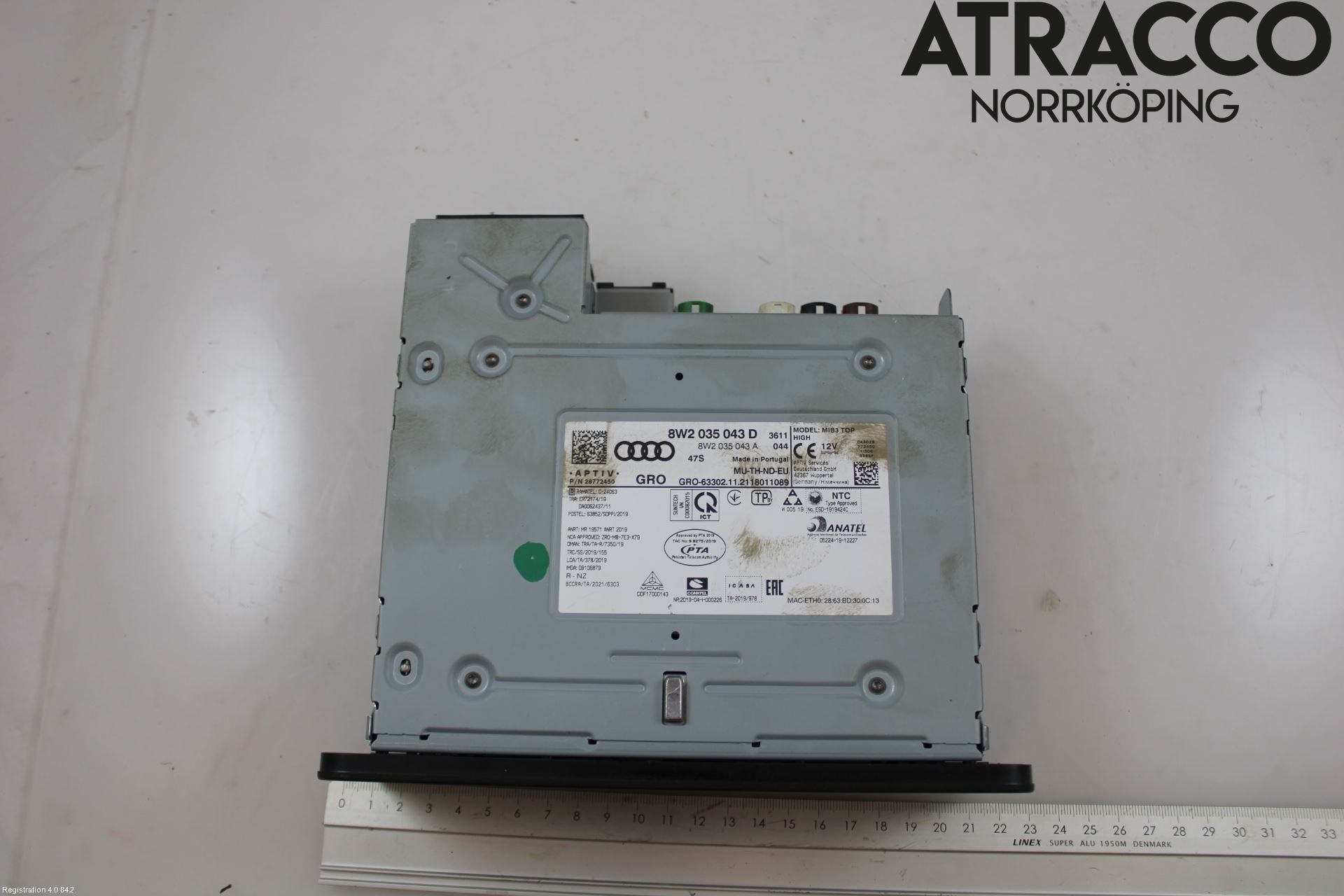 Audi A4/S4 B9 20- Stereo Radio Med Cd
