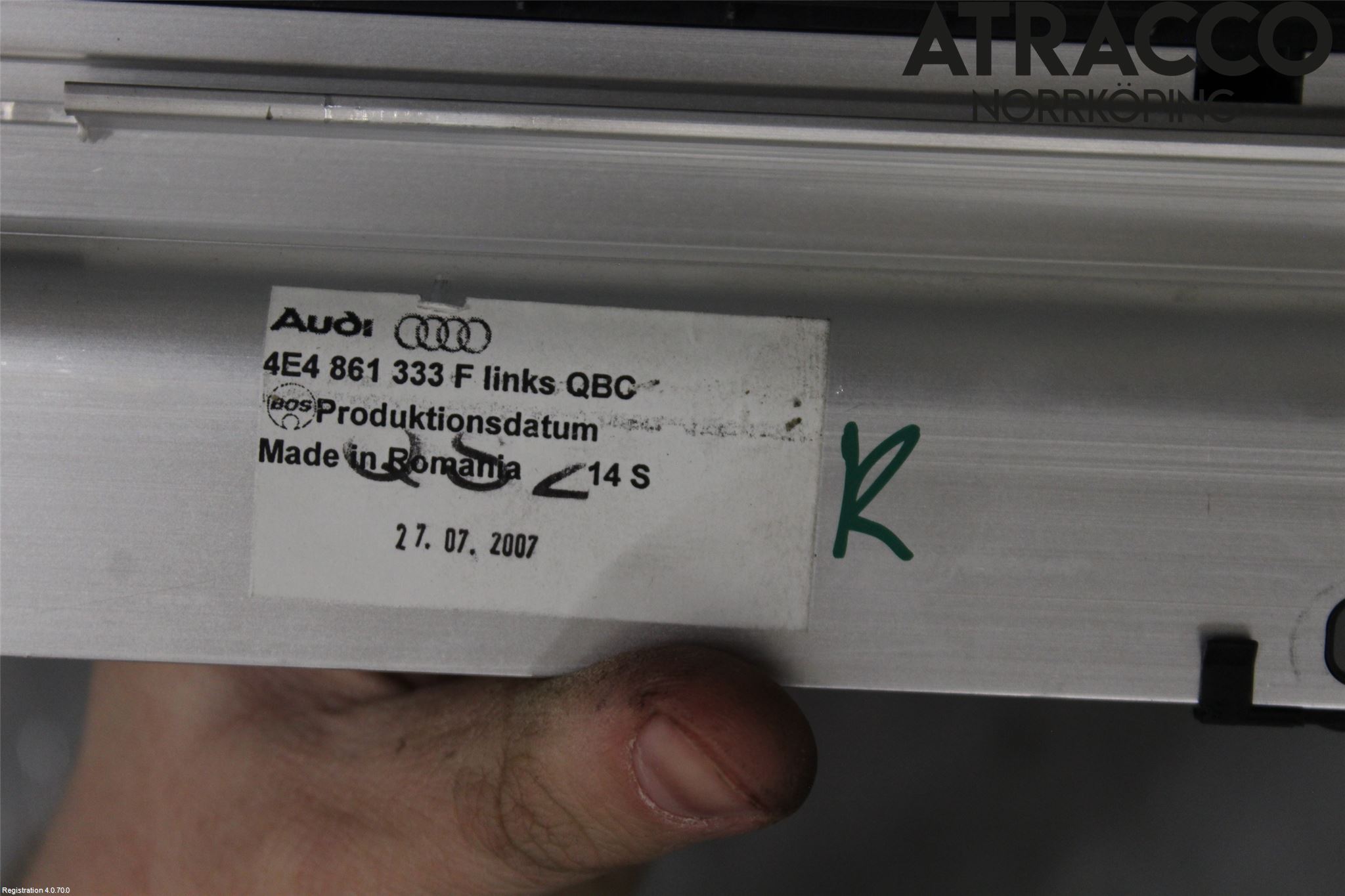 Audi A8/S8 4E  02-09 Innr Solskjerm